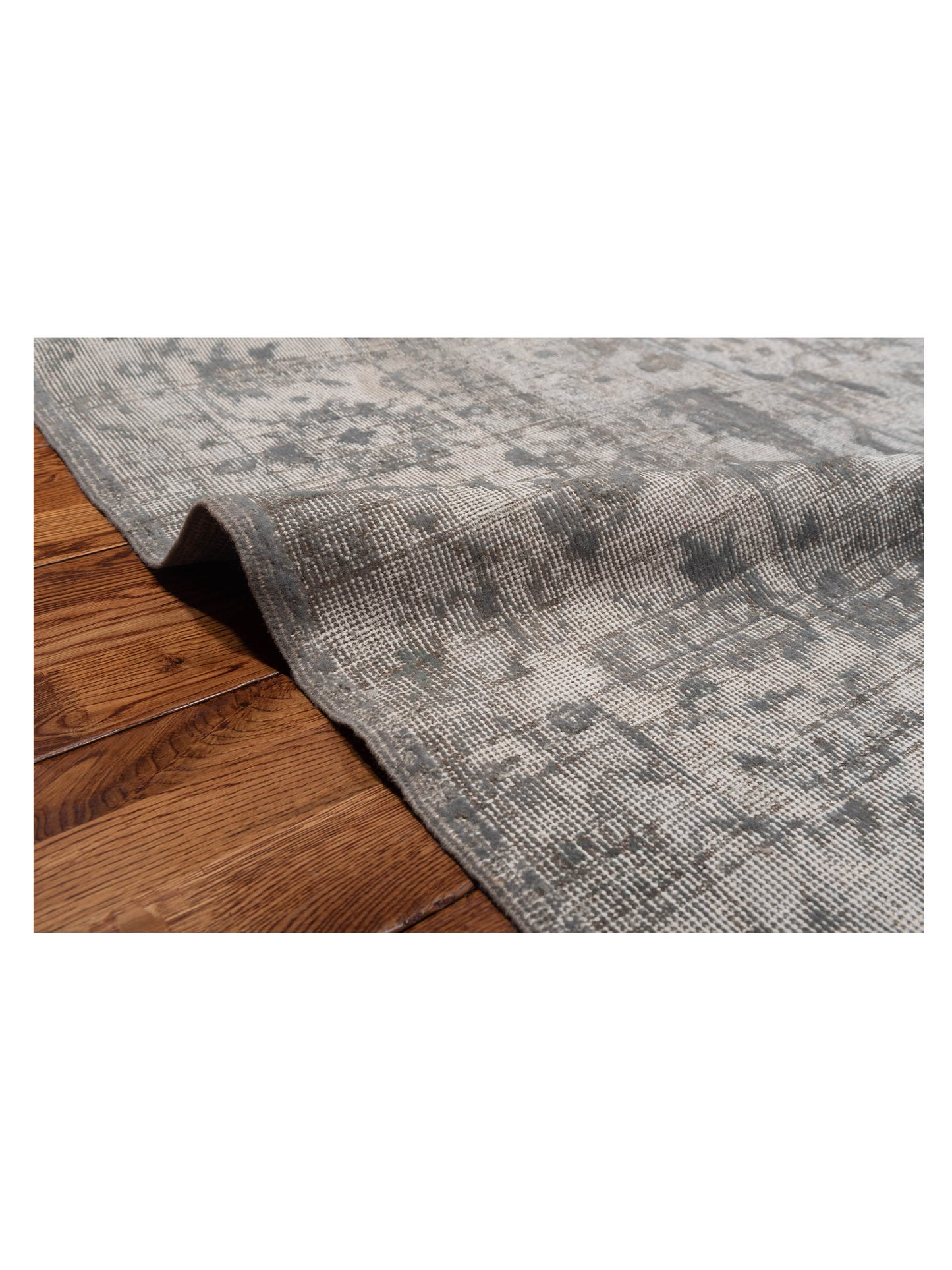 Vintage 129033 Gray 8.6x12.3 Hand Knotted Rug