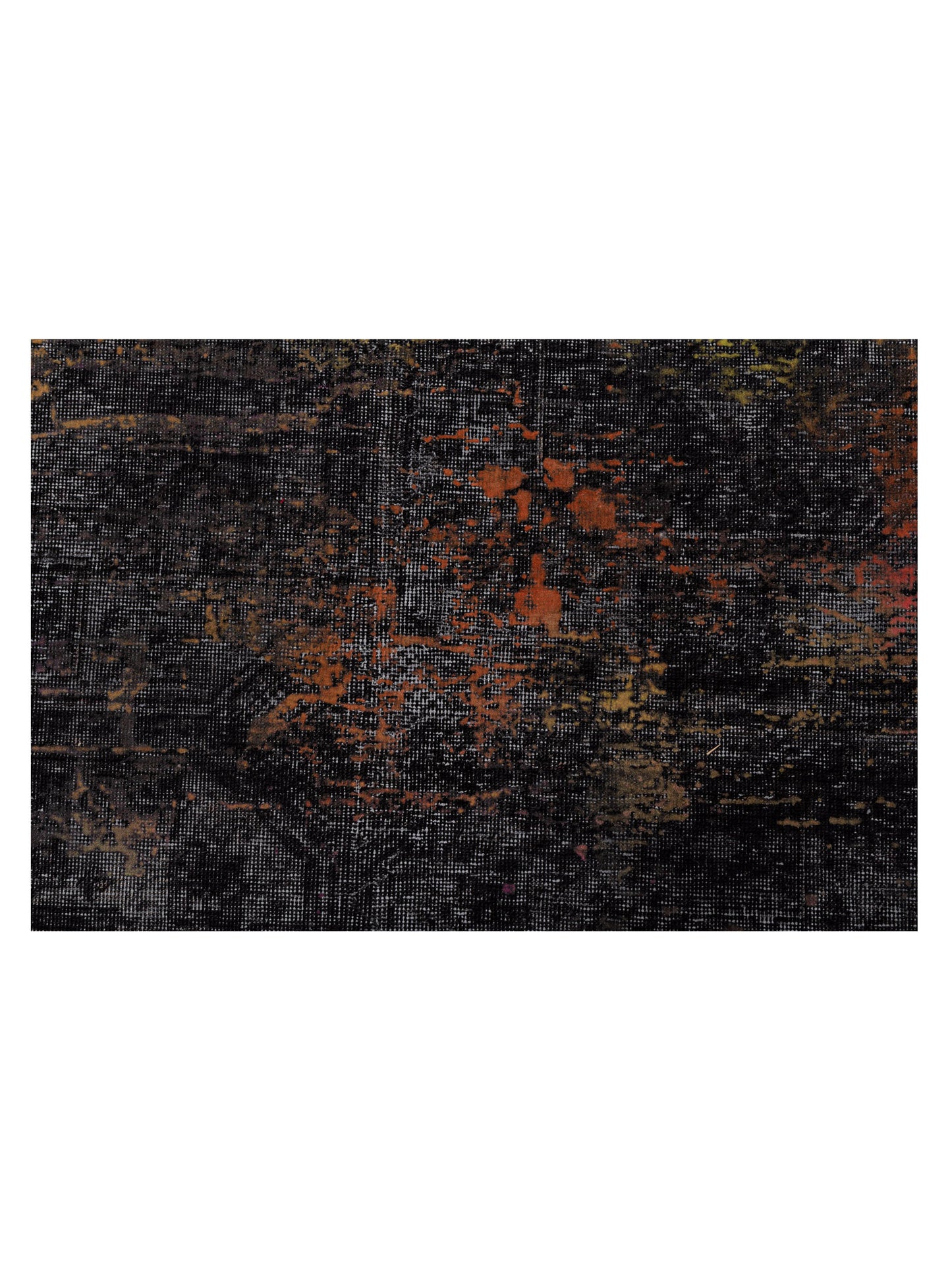 Vintage 129050 Black 8.5x13.3 Hand Knotted Rug