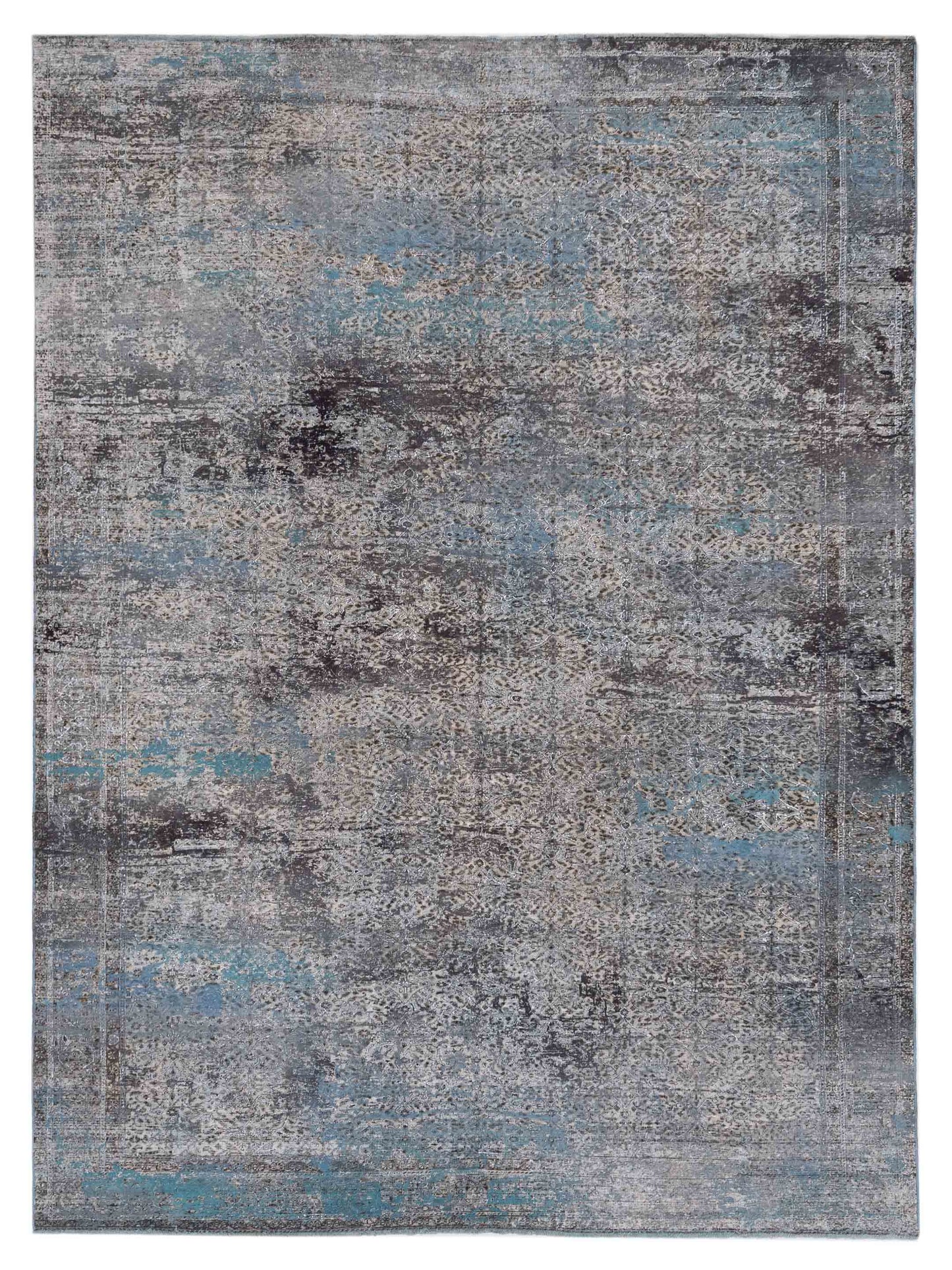 Pasha Vintage Silver Blue Contemporary
