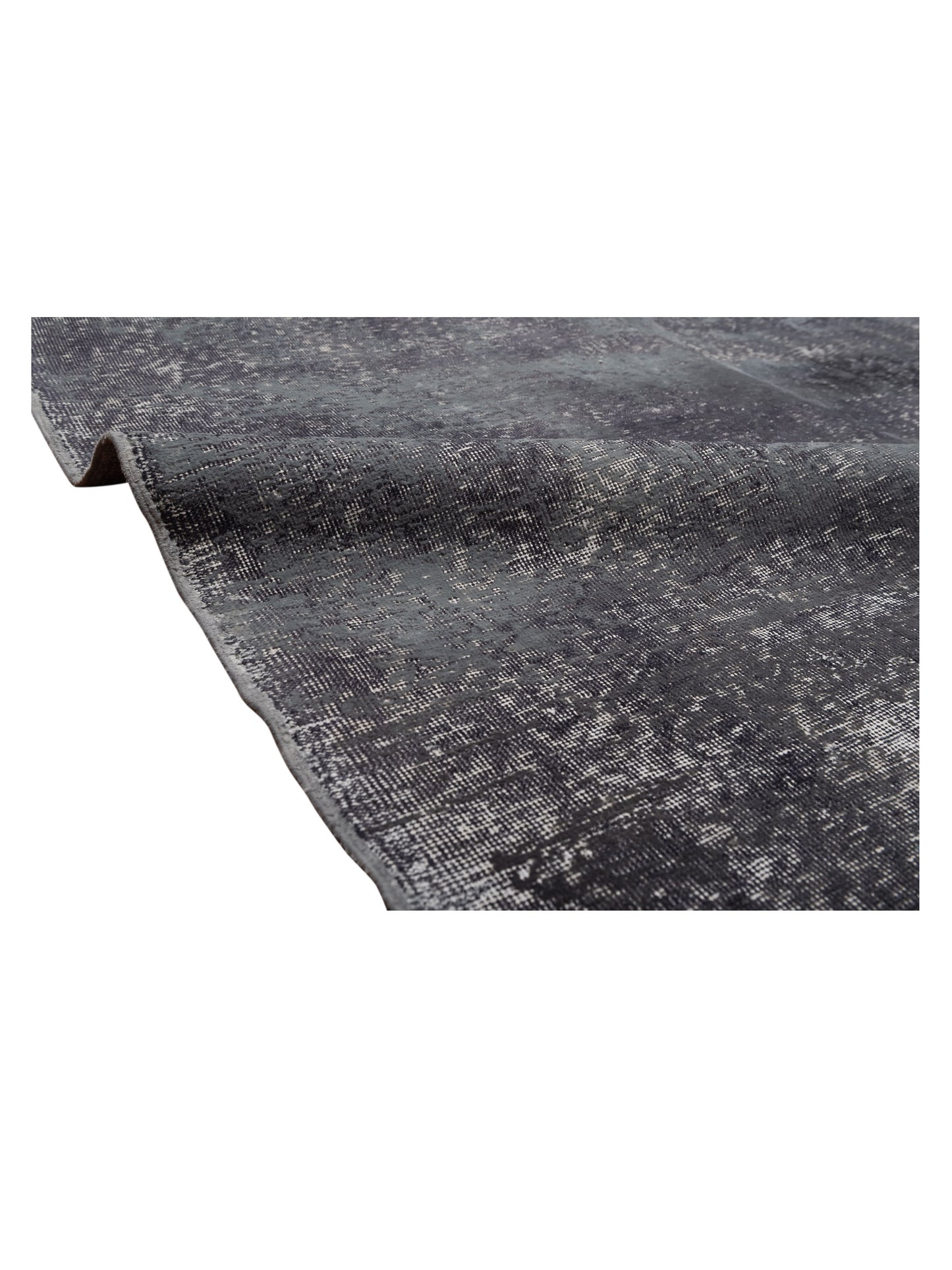 Vintage 129061 Dark Gray 8.2x13.1 Hand Knotted Rug