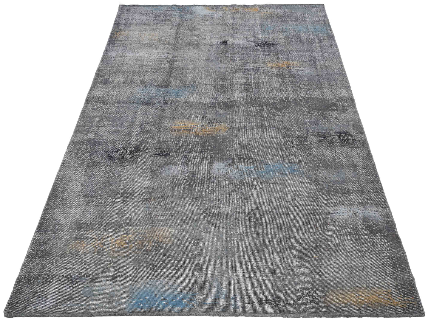 Vintage 129067 Gray 6.11x11 Hand Knotted Rug