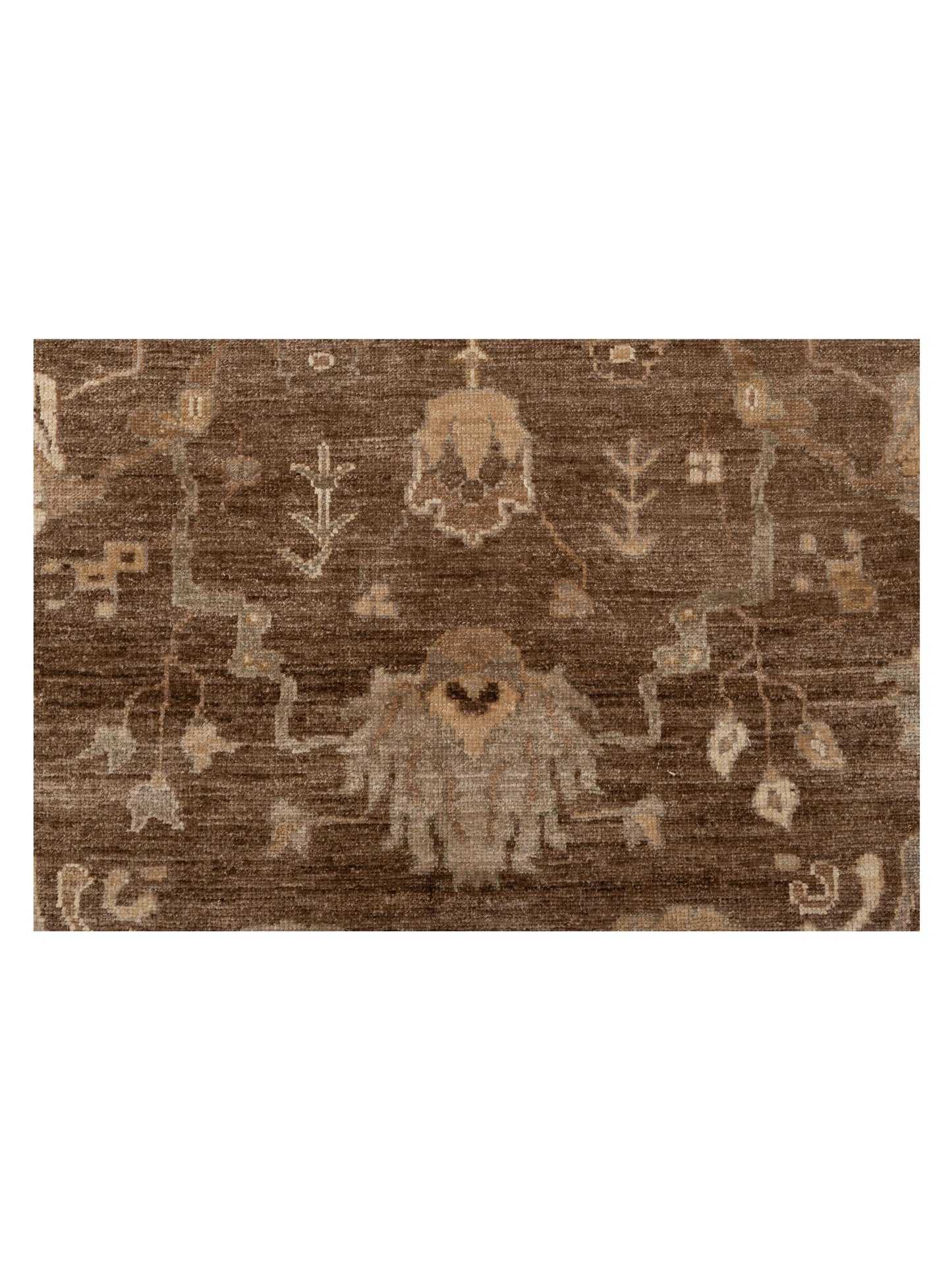 Angora Oushak 129160 Brown Green 9.2x11.3 Hand Knotted Rug