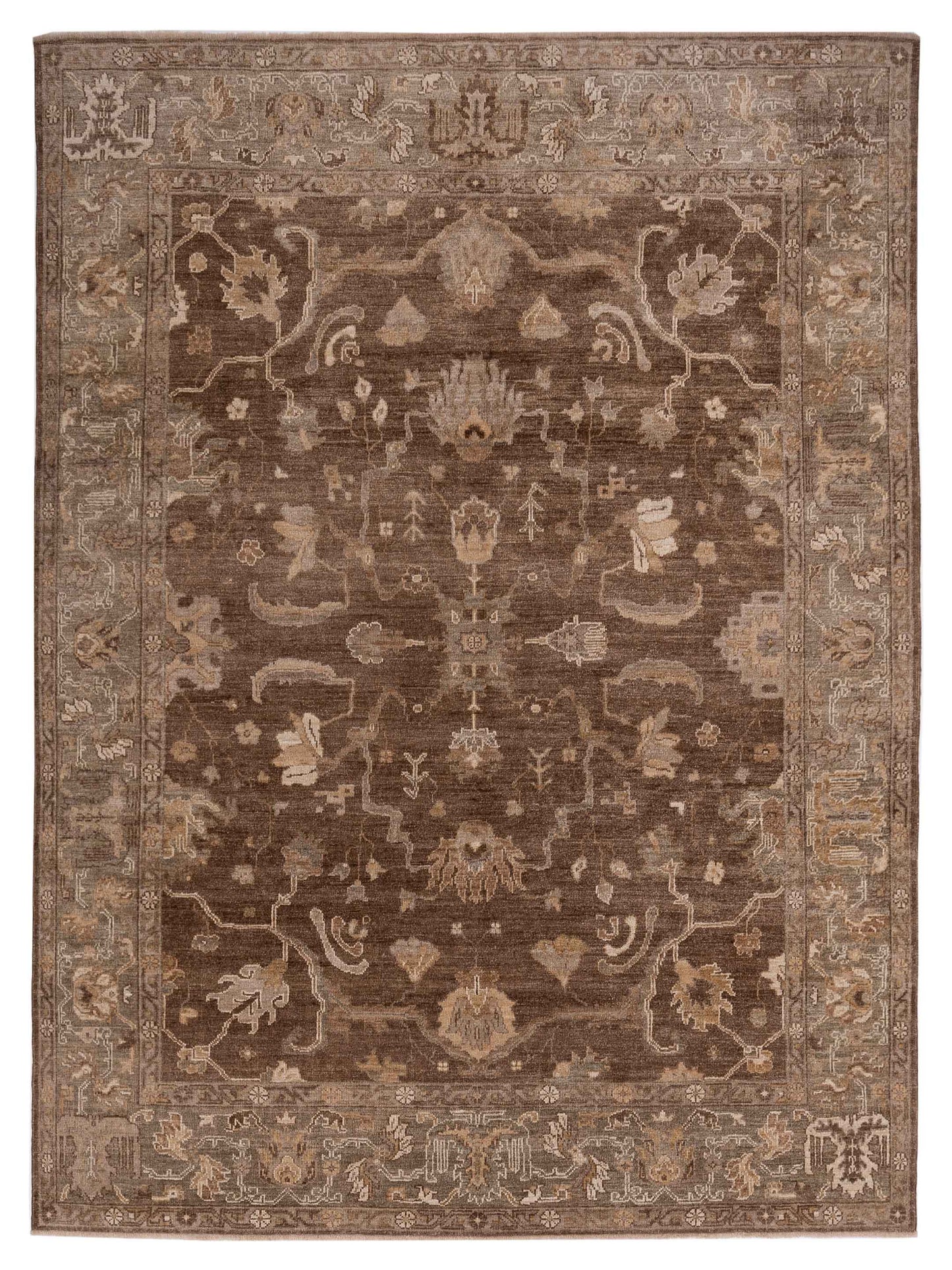 Anadol Angora Oushak  Brown Green Traditional