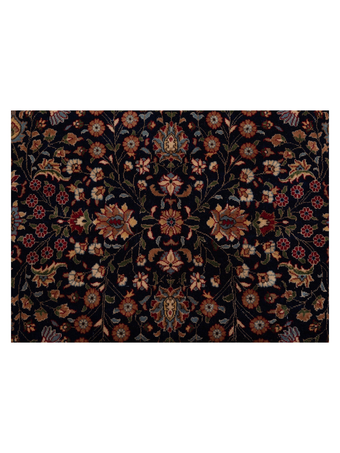 Hereke 129352 Navy Red 6.3x9.9 Hand Knotted Rug