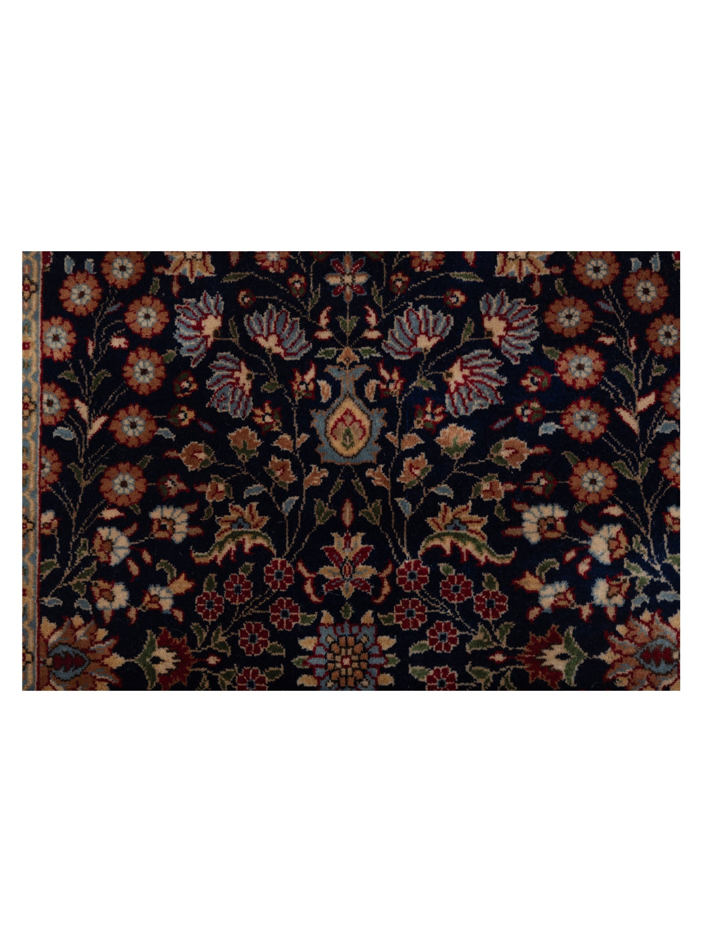 Hereke 129352 Navy Red 6.3x9.9 Hand Knotted Rug
