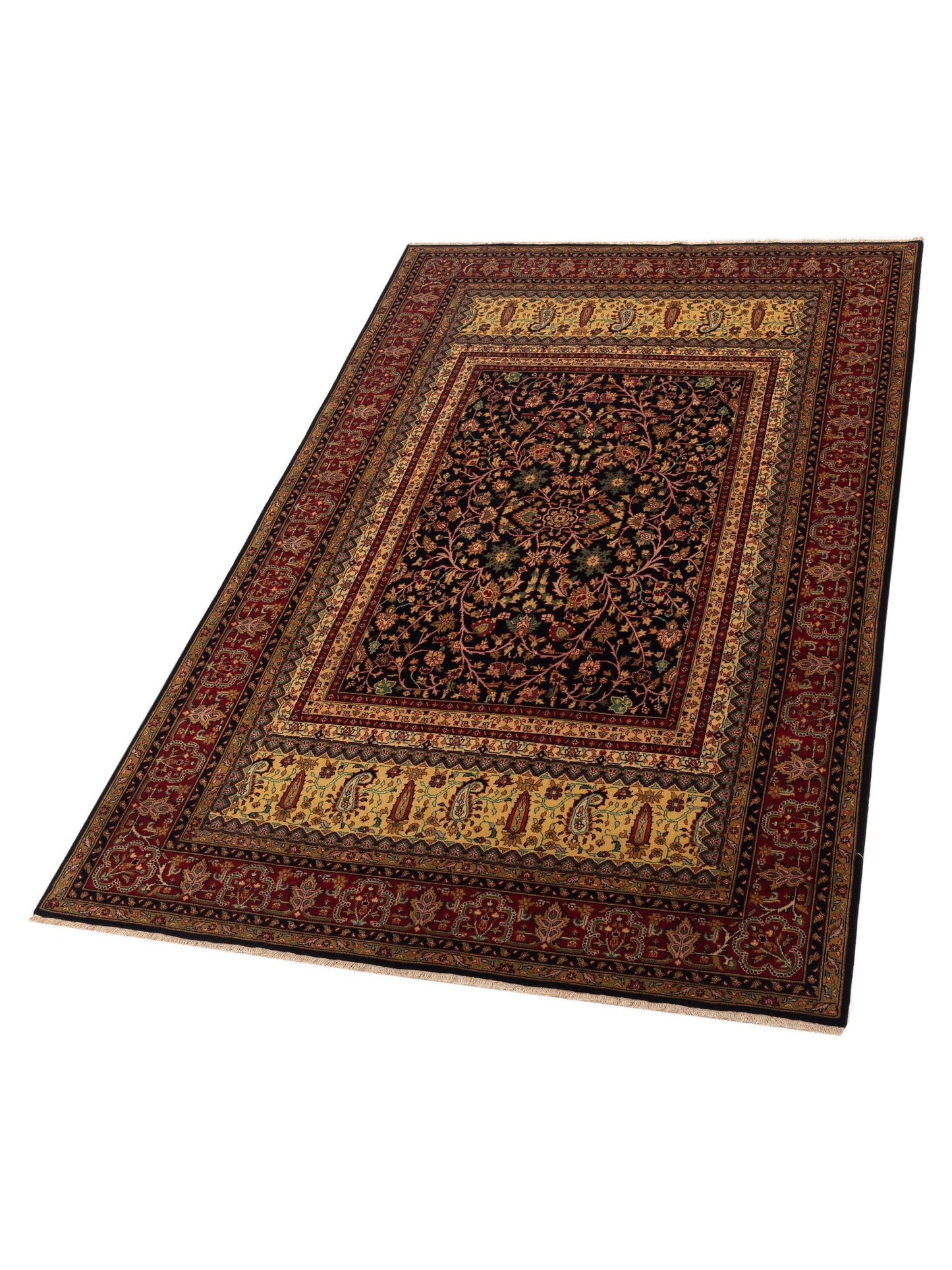 Sivas 129424 Black Red 5.11x9.1 Hand Knotted Rug