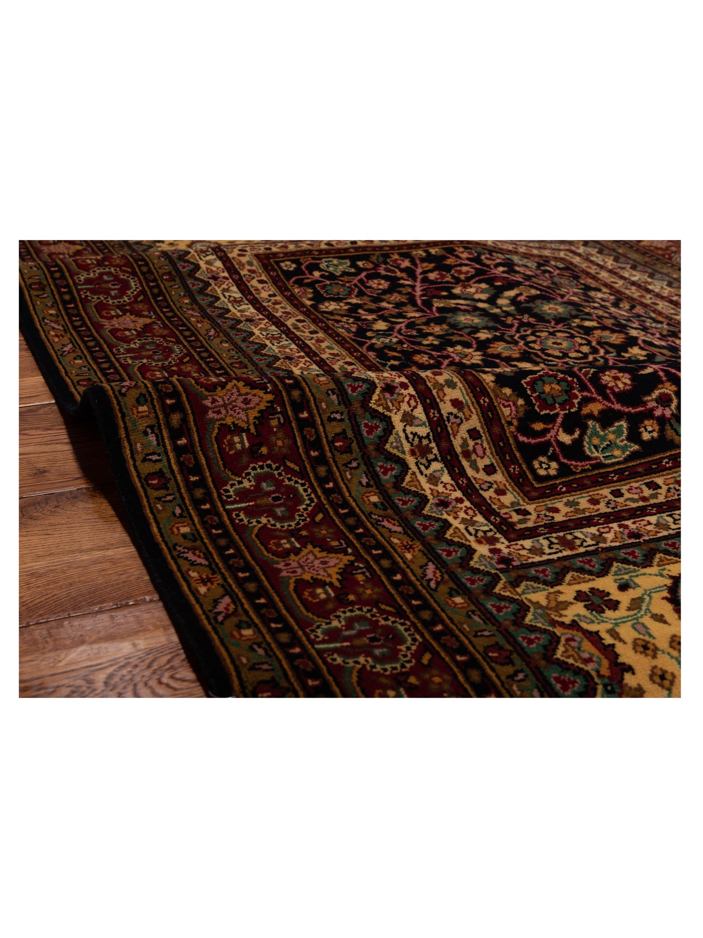 Sivas 129483 Black Red 4x6.1 Hand Knotted Rug
