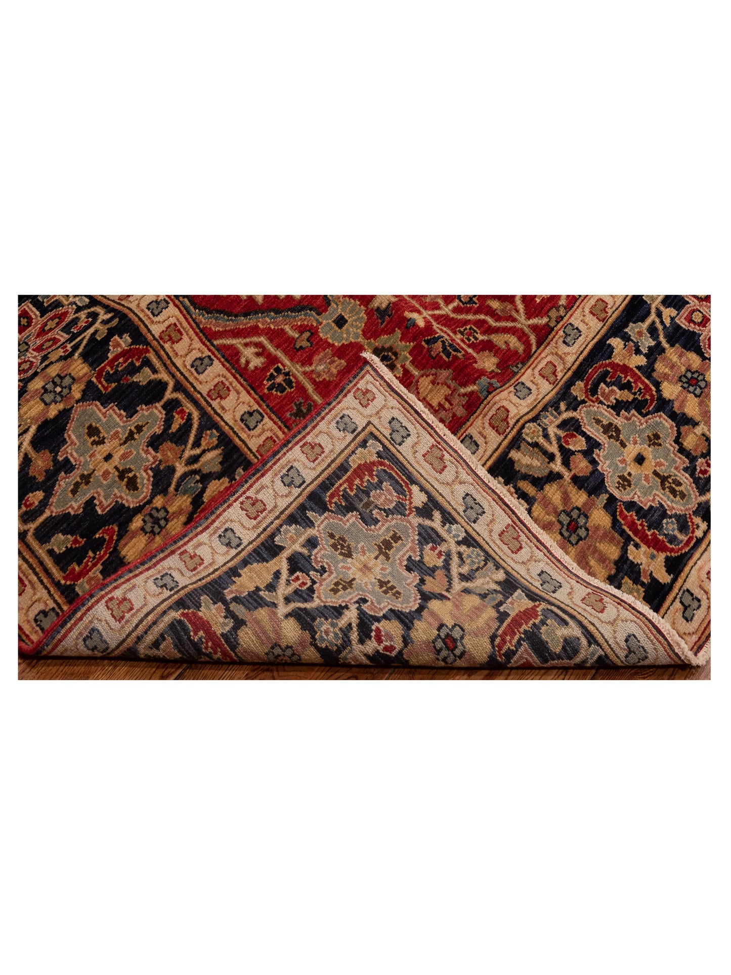 Simav 129504 Red Black 9.5x11.11 Hand Knotted Rug