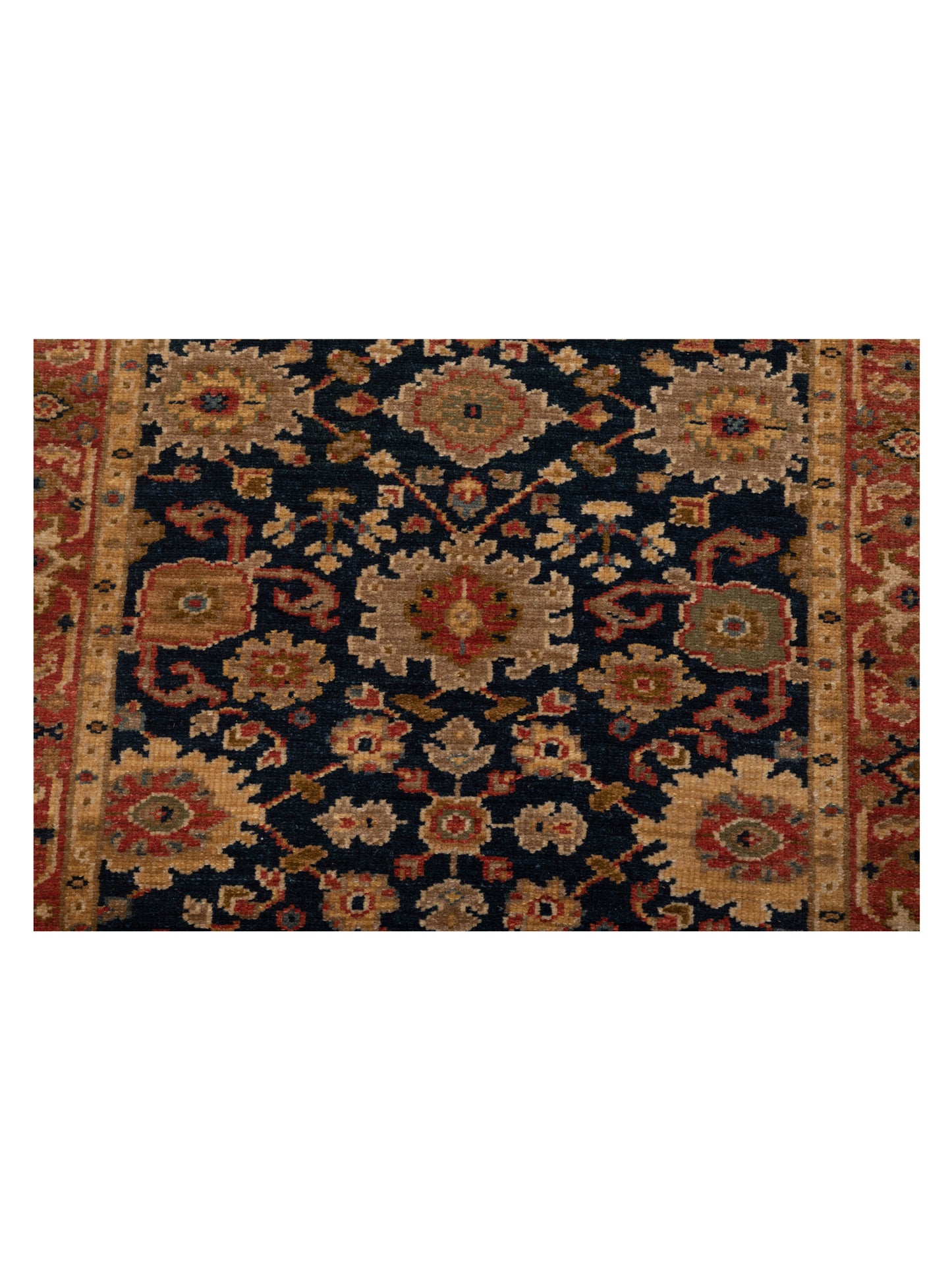 Simav 129514 Blue Rust 2.7x10.1 Hand Knotted Rug