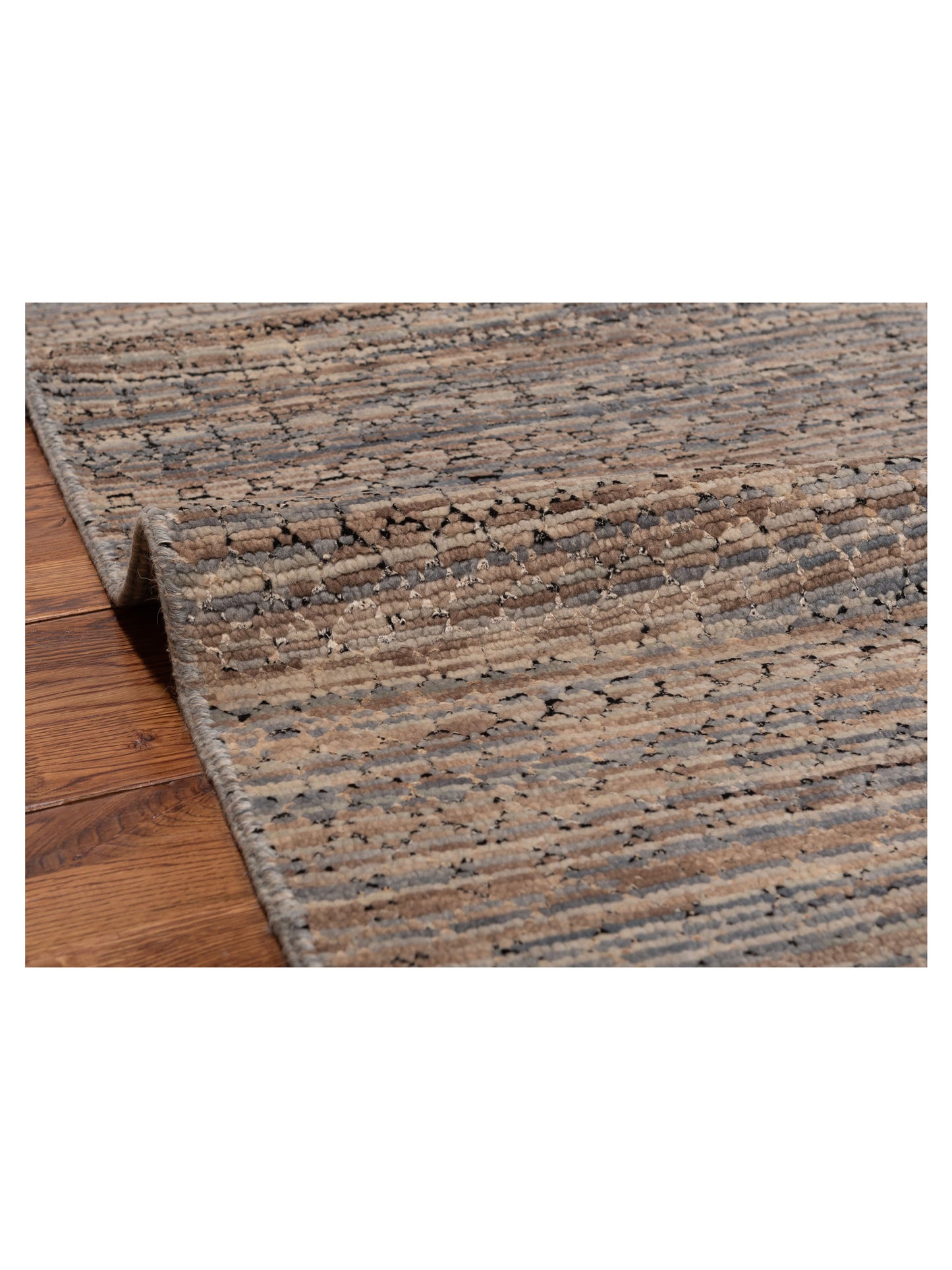 Agra 129525 Gray Brown 2.8x8.6 Hand Knotted Rug