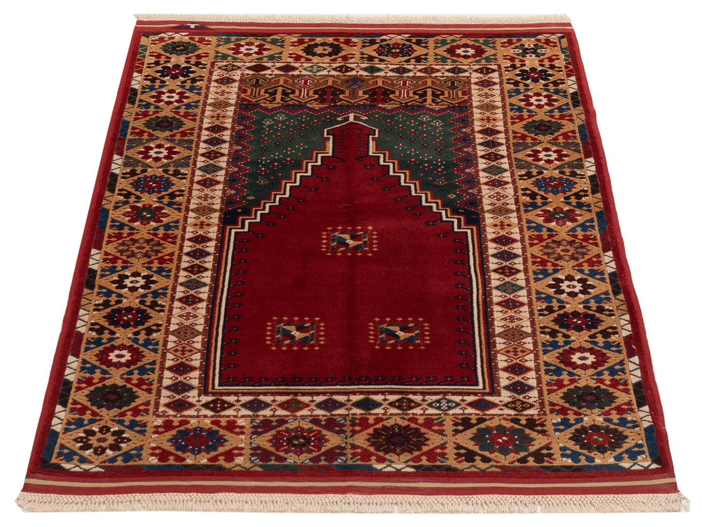 Turkish Shirwan 129657 Multi 3.11x5.10 Hand Knotted Rug