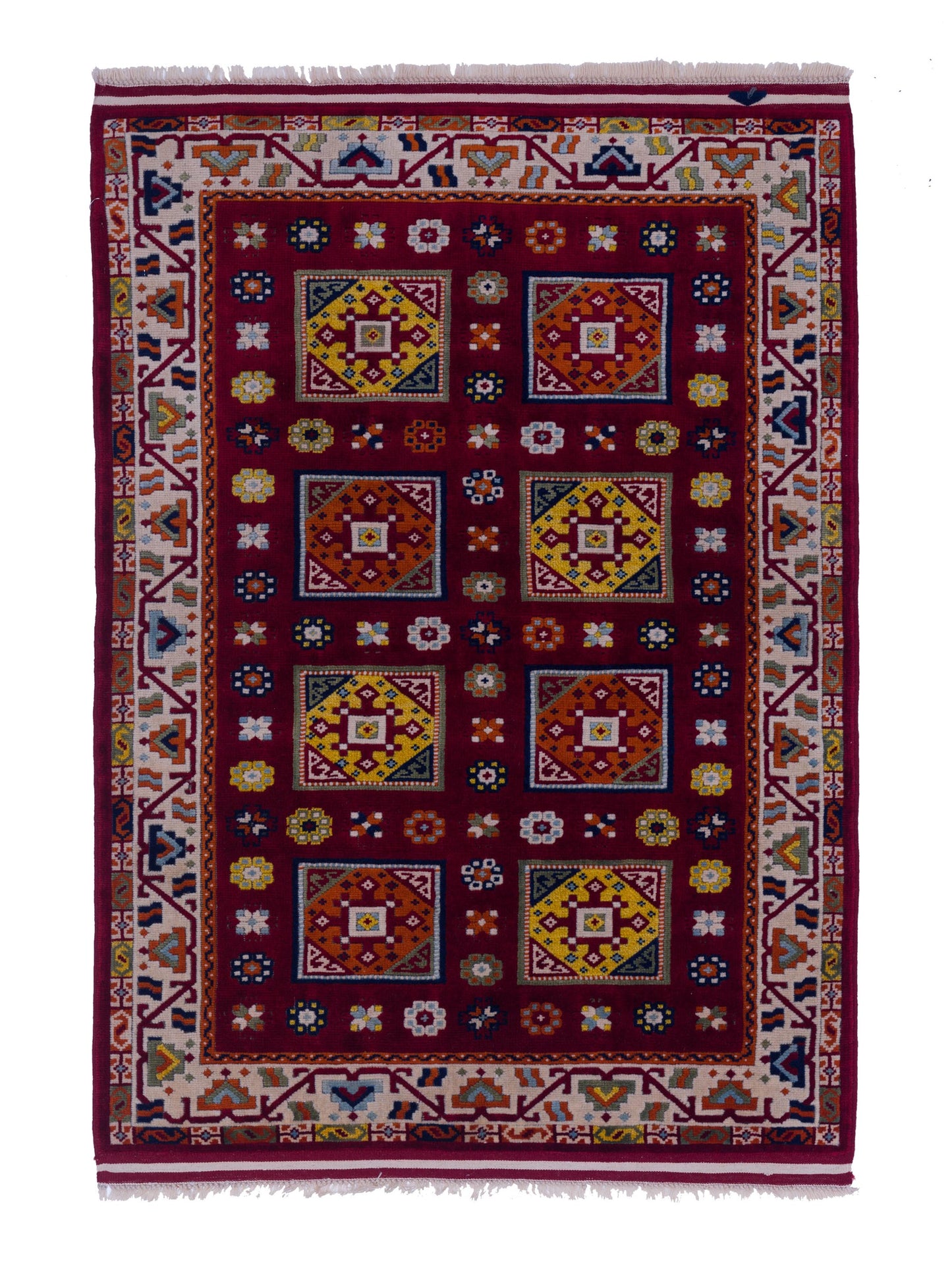 Pasha Turkish Shirwan Red Ivory Traditional