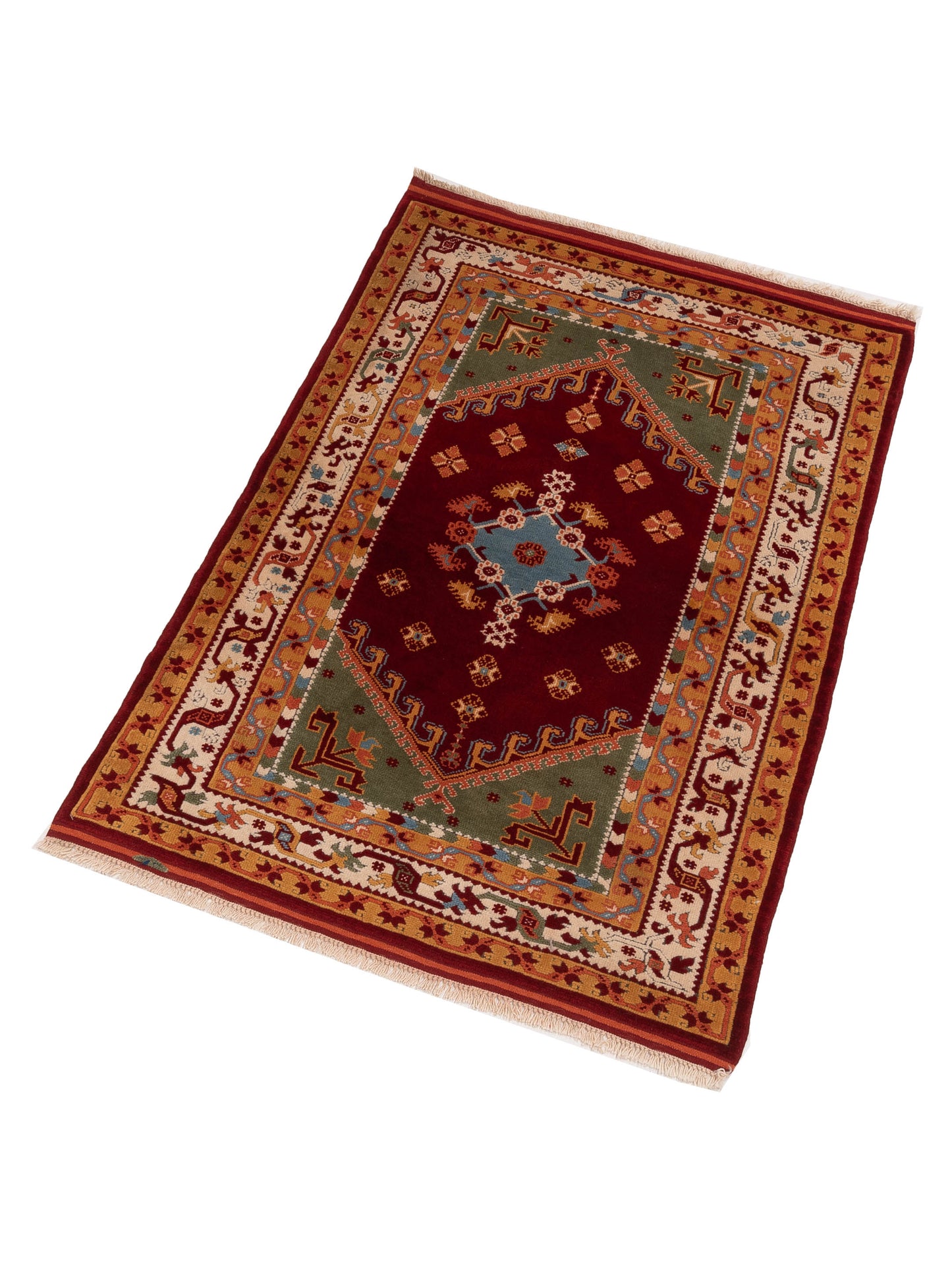 Turkish Shirwan 129659 Red Ivory 3.11x6 Hand Knotted Rug