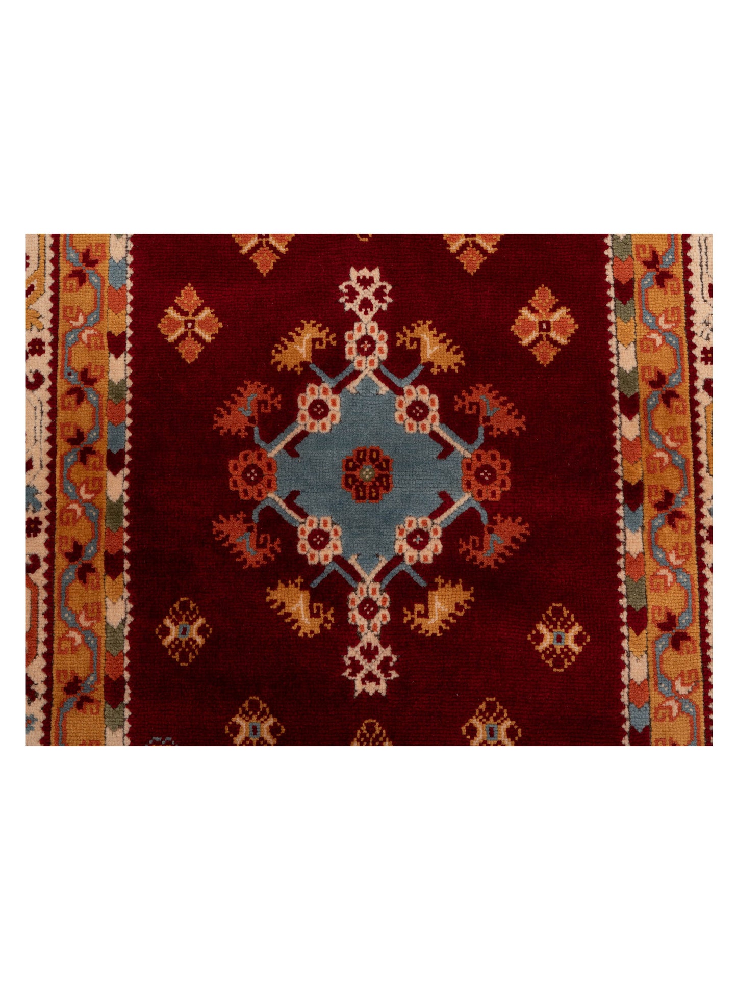Turkish Shirwan 129659 Red Ivory 3.11x6 Hand Knotted Rug
