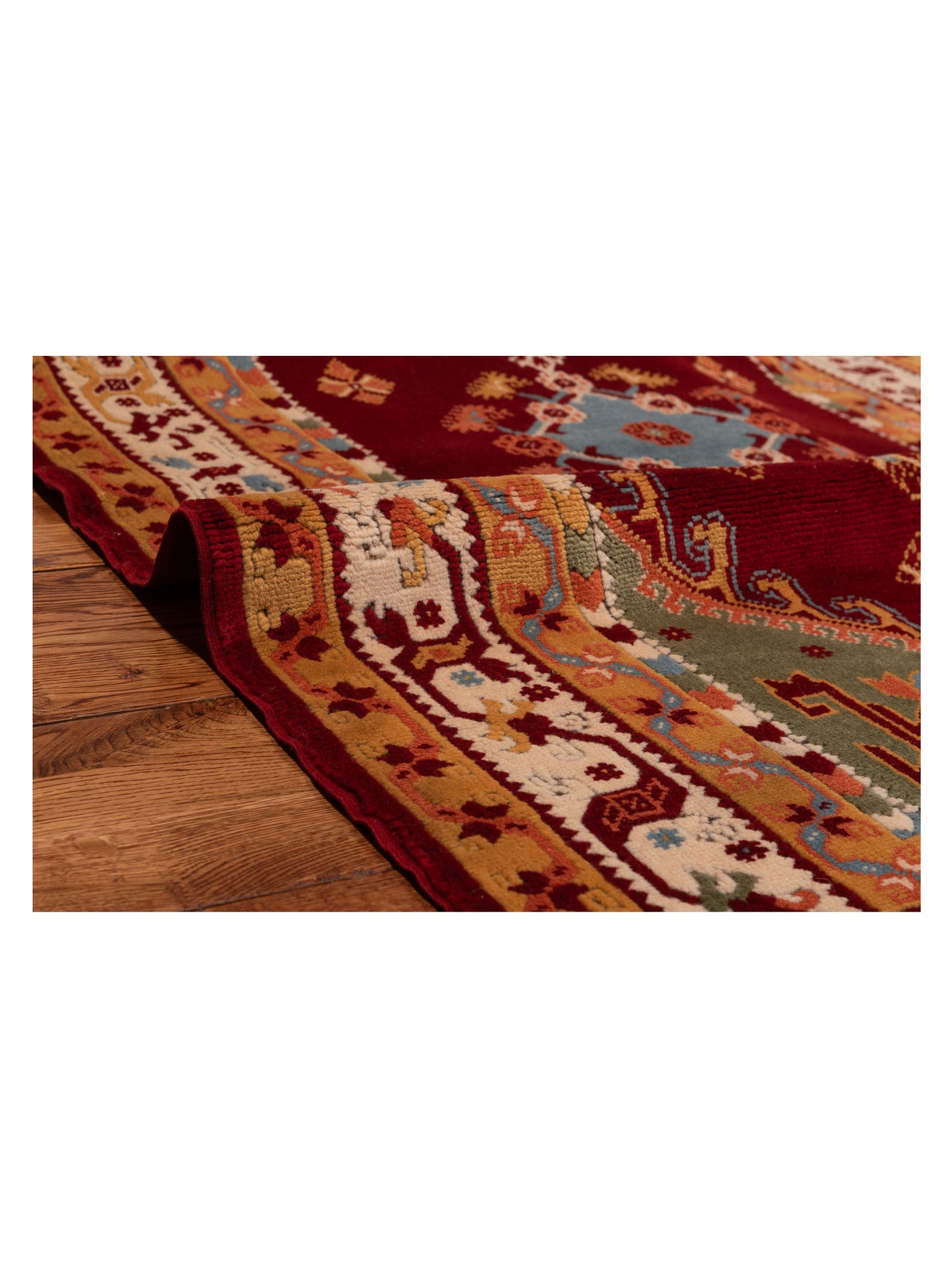 Turkish Shirwan 129659 Red Ivory 3.11x6 Hand Knotted Rug