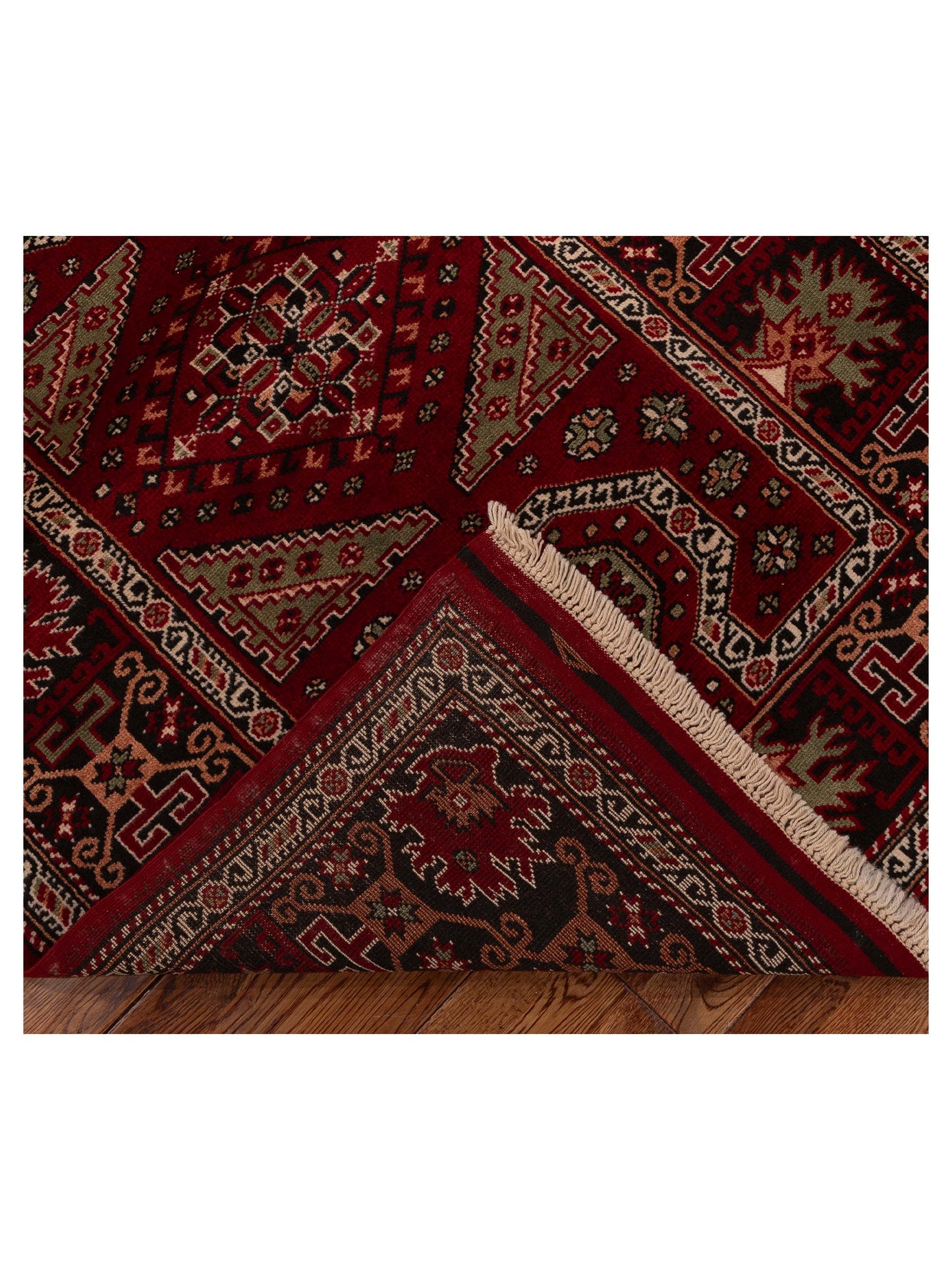 Turkish Shirwan 129662 Red Black 3.10x5.3 Hand Knotted Rug