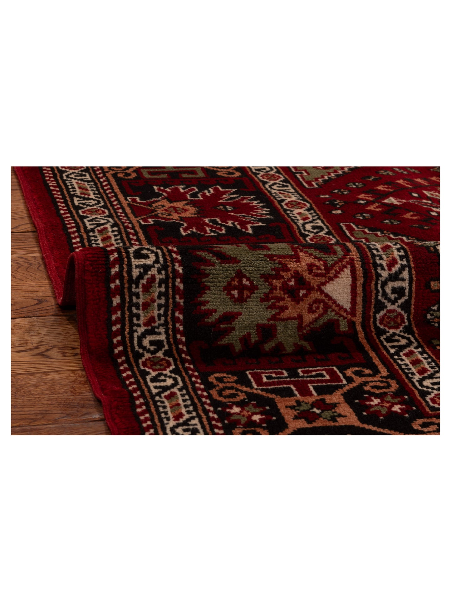 Turkish Shirwan 129662 Red Black 3.10x5.3 Hand Knotted Rug