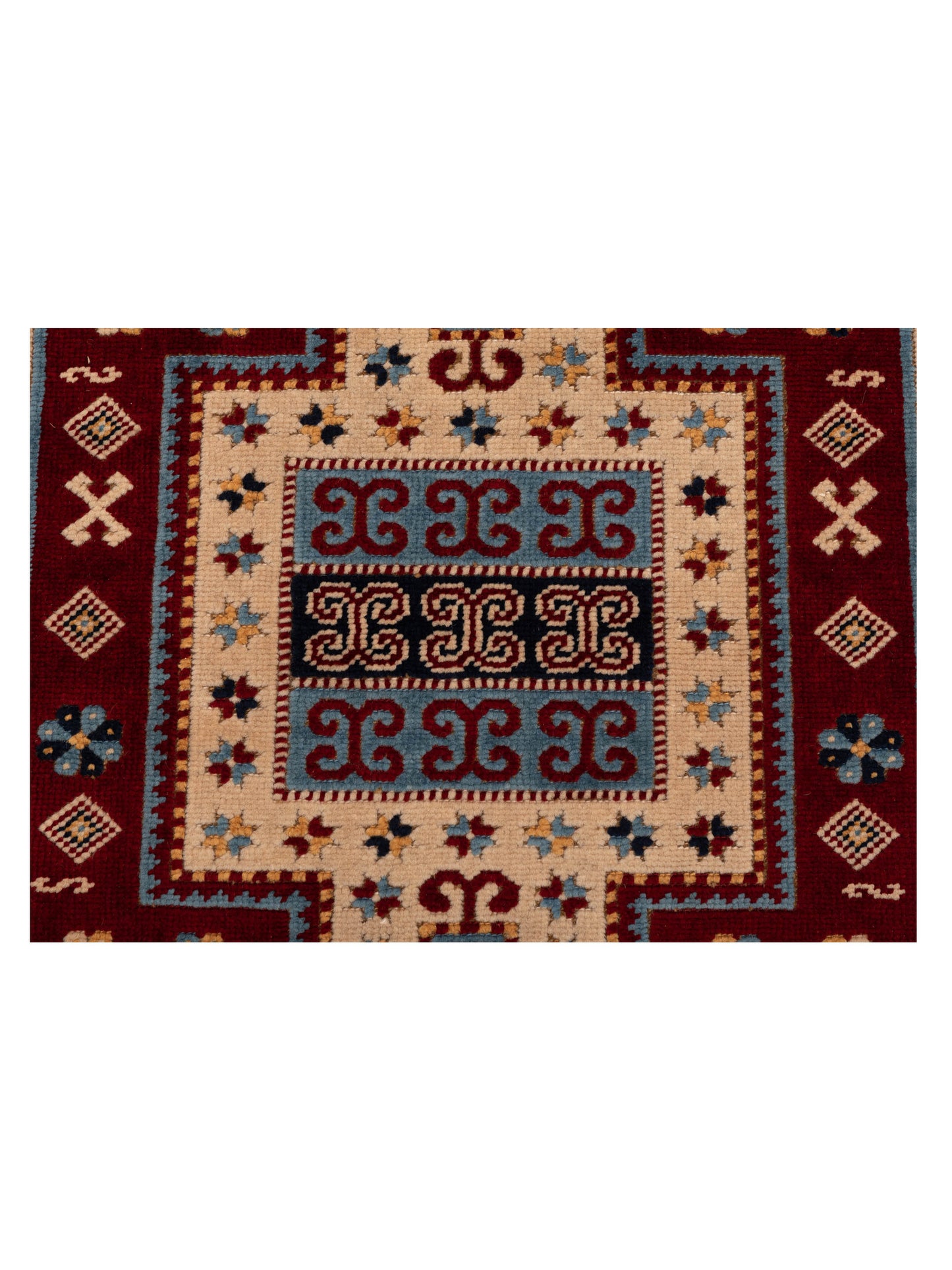 Turkish Shirwan 129665 Red Navy 4.2x5.7 Hand Knotted Rug