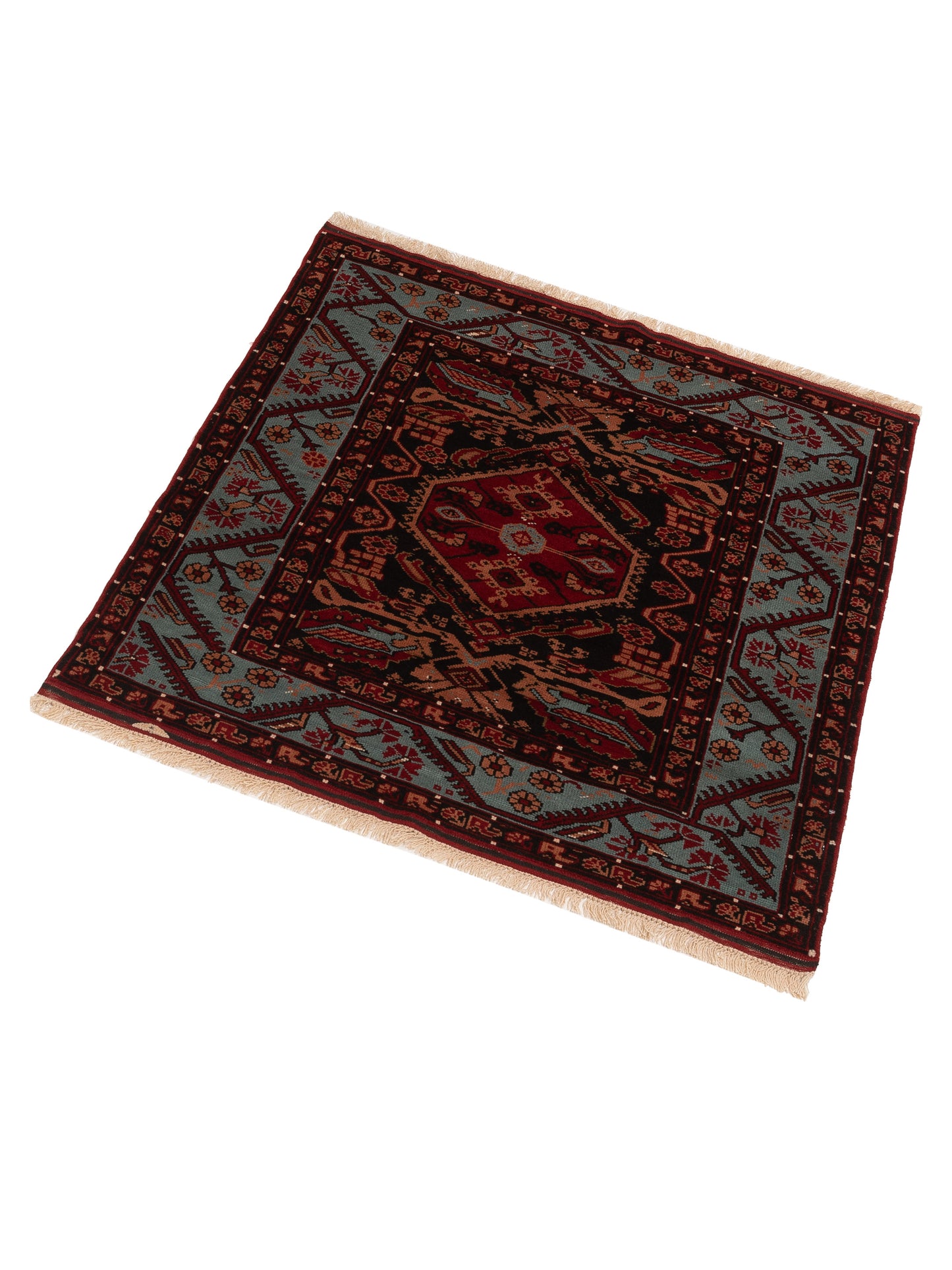 Turkish Shirwan 129666 Black Blue 4.3x4.9 Hand Knotted Rug