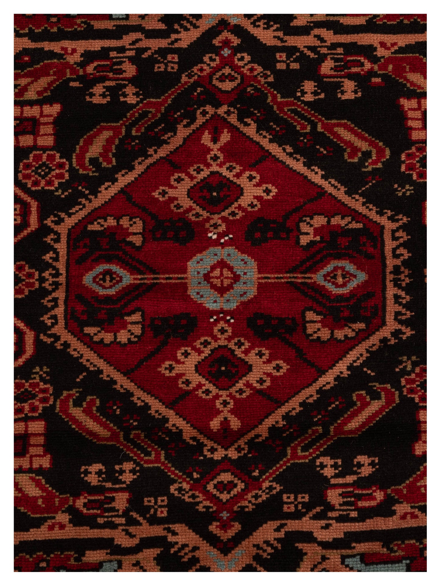 Turkish Shirwan 129666 Black Blue 4.3x4.9 Hand Knotted Rug