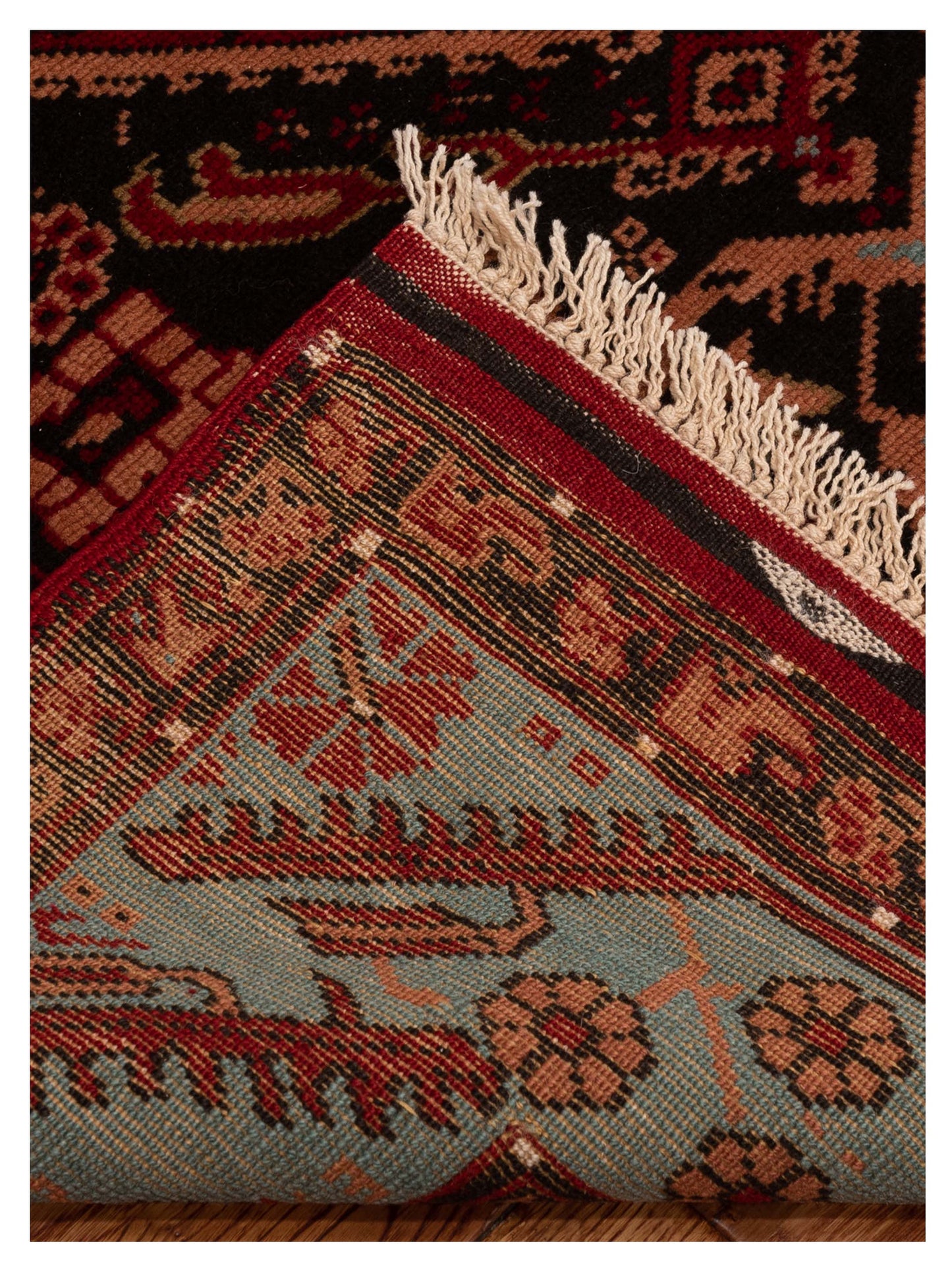 Turkish Shirwan 129666 Black Blue 4.3x4.9 Hand Knotted Rug