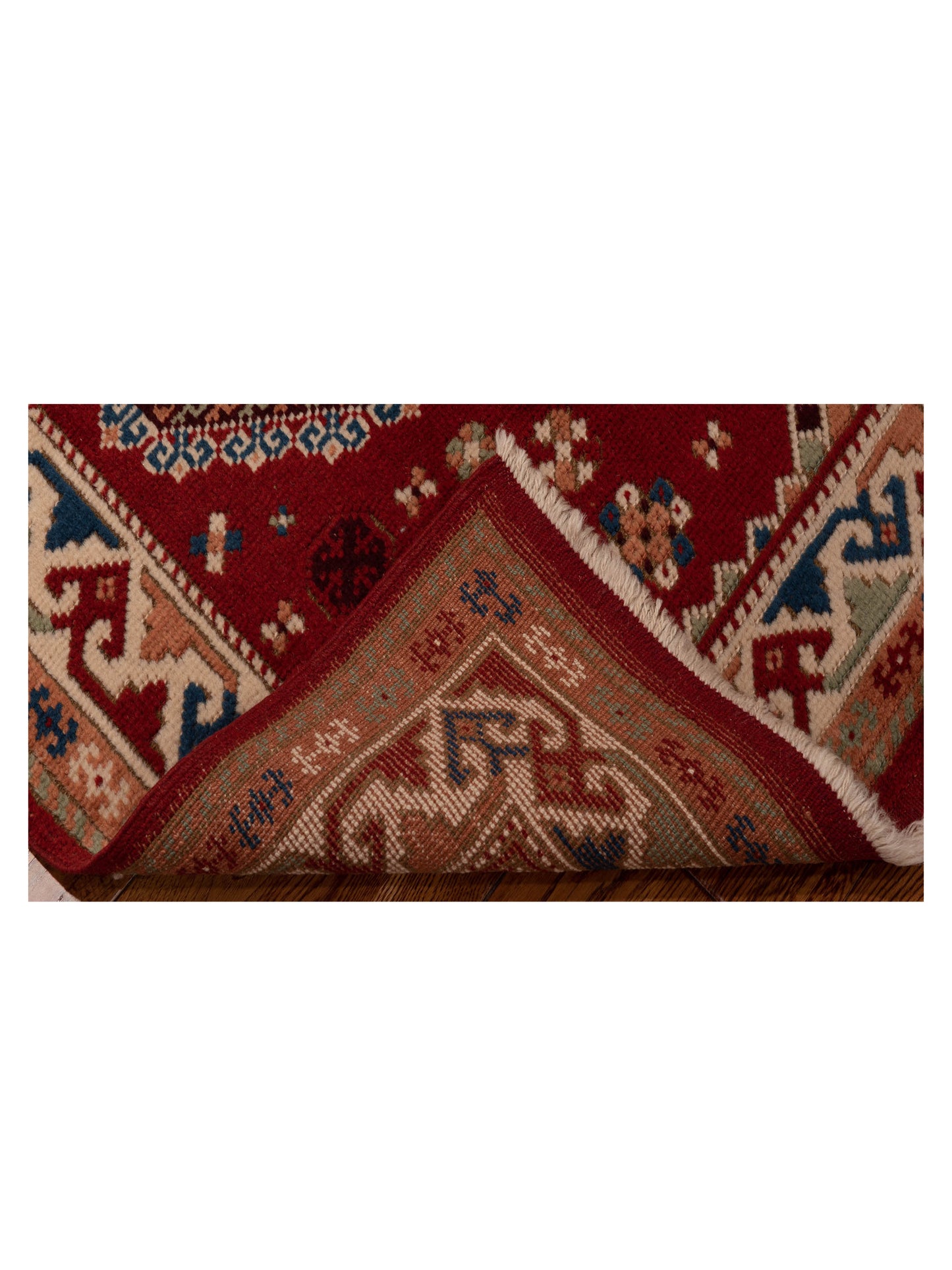 Turkish Shirwan 129669 Red Ivory 3.2x4.5 Hand Knotted Rug