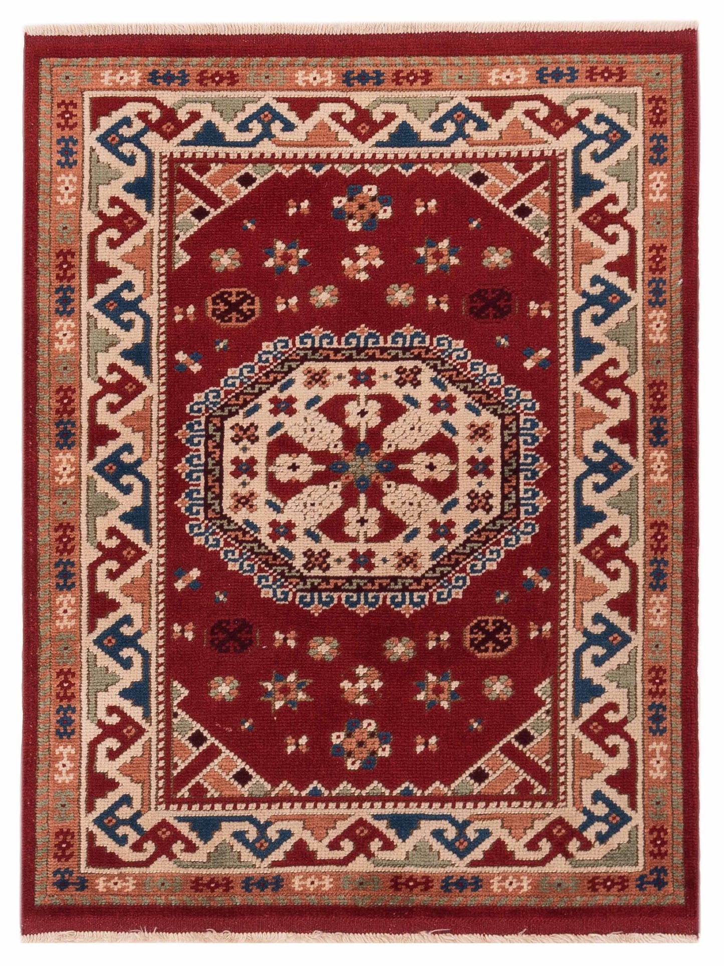 Pasha Turkish Shirwan Red Ivory Traditional