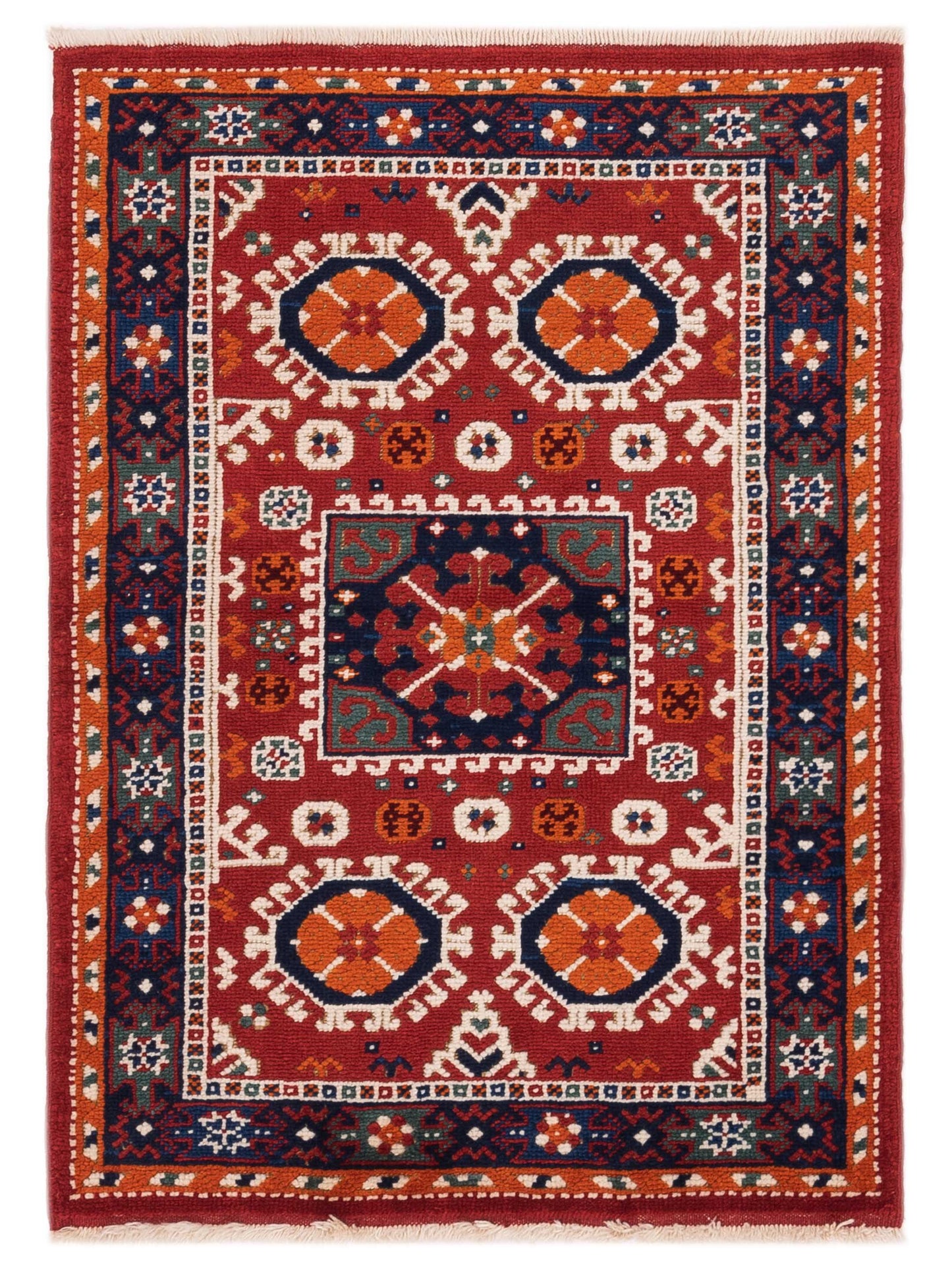 Pasha Turkish Shirwan Orange Navy Traditional