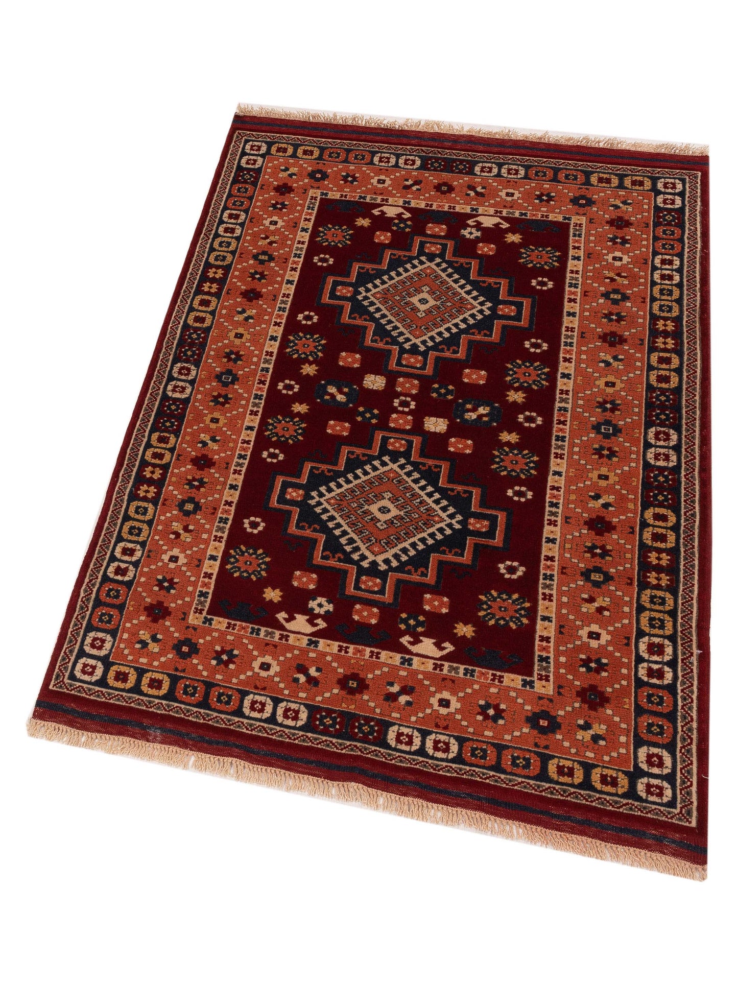 Turkish Shirwan 129687 Red Orange 3.11x5.7 Hand Knotted Rug