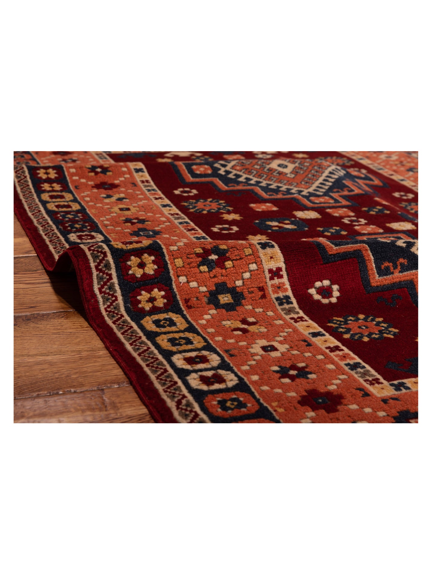 Turkish Shirwan 129687 Red Orange 3.11x5.7 Hand Knotted Rug