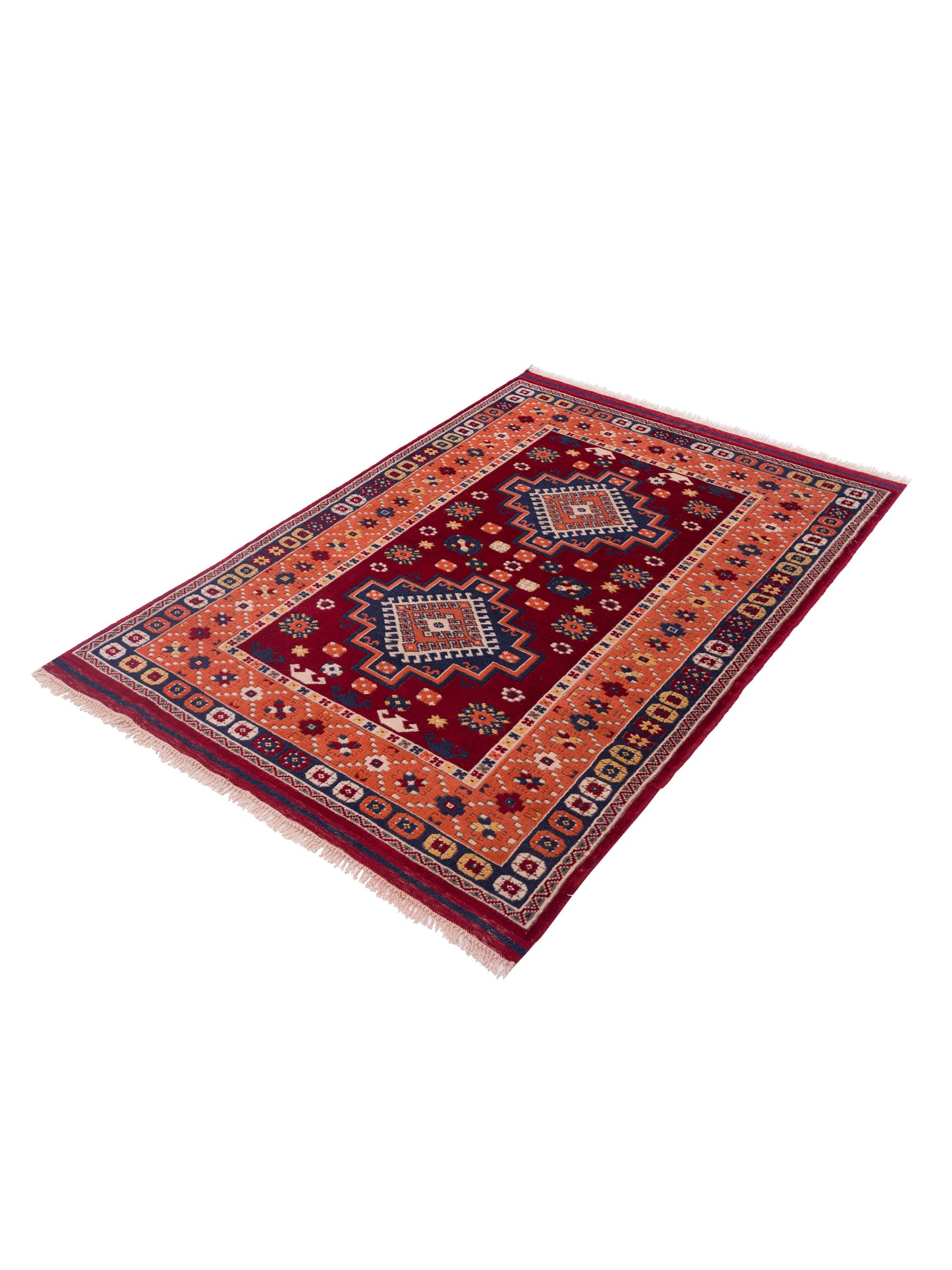 Turkish Shirwan 129687 Red Orange 3.11x5.7 Hand Knotted Rug