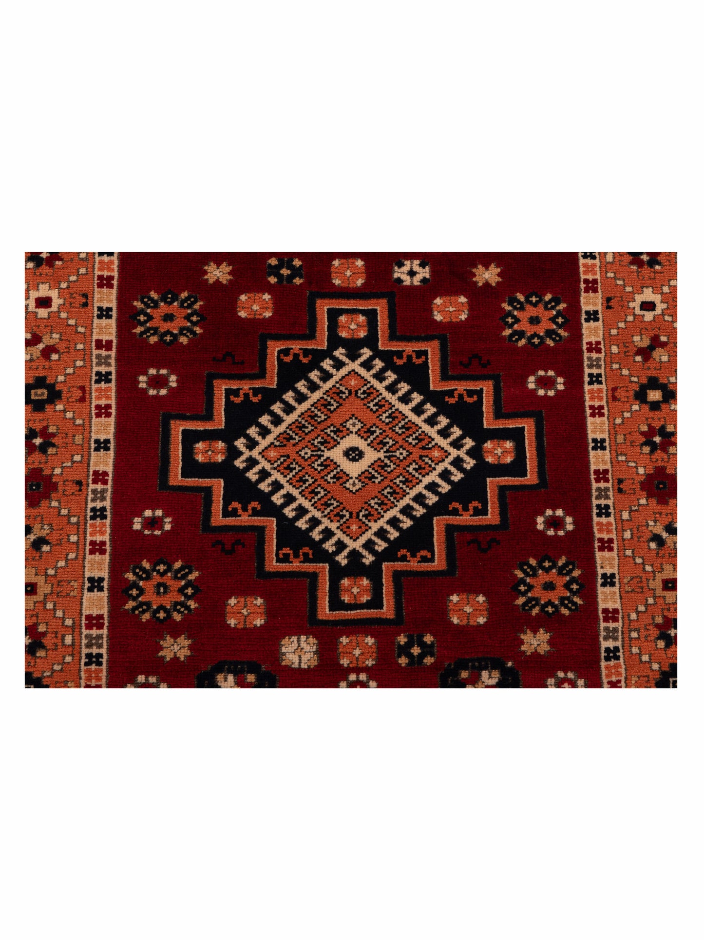 Turkish Shirwan 129702 Red Orange 4x5.11 Hand Knotted Rug