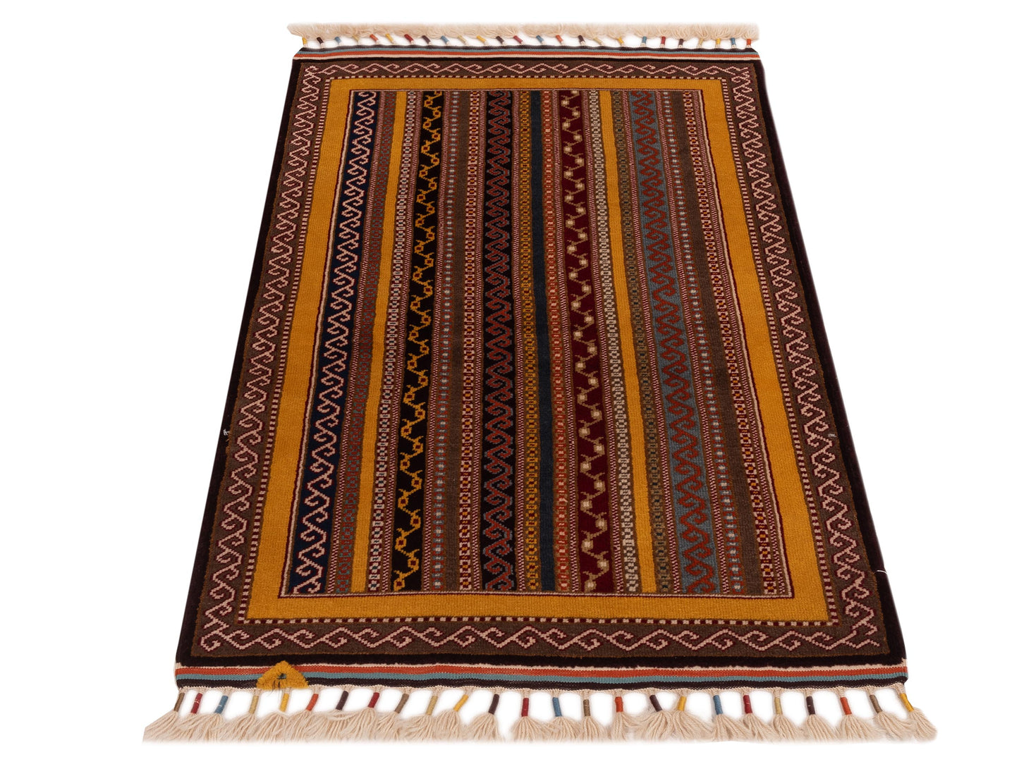 Turkish Shirwan 129739 Multi 3x4.7 Hand Knotted Rug