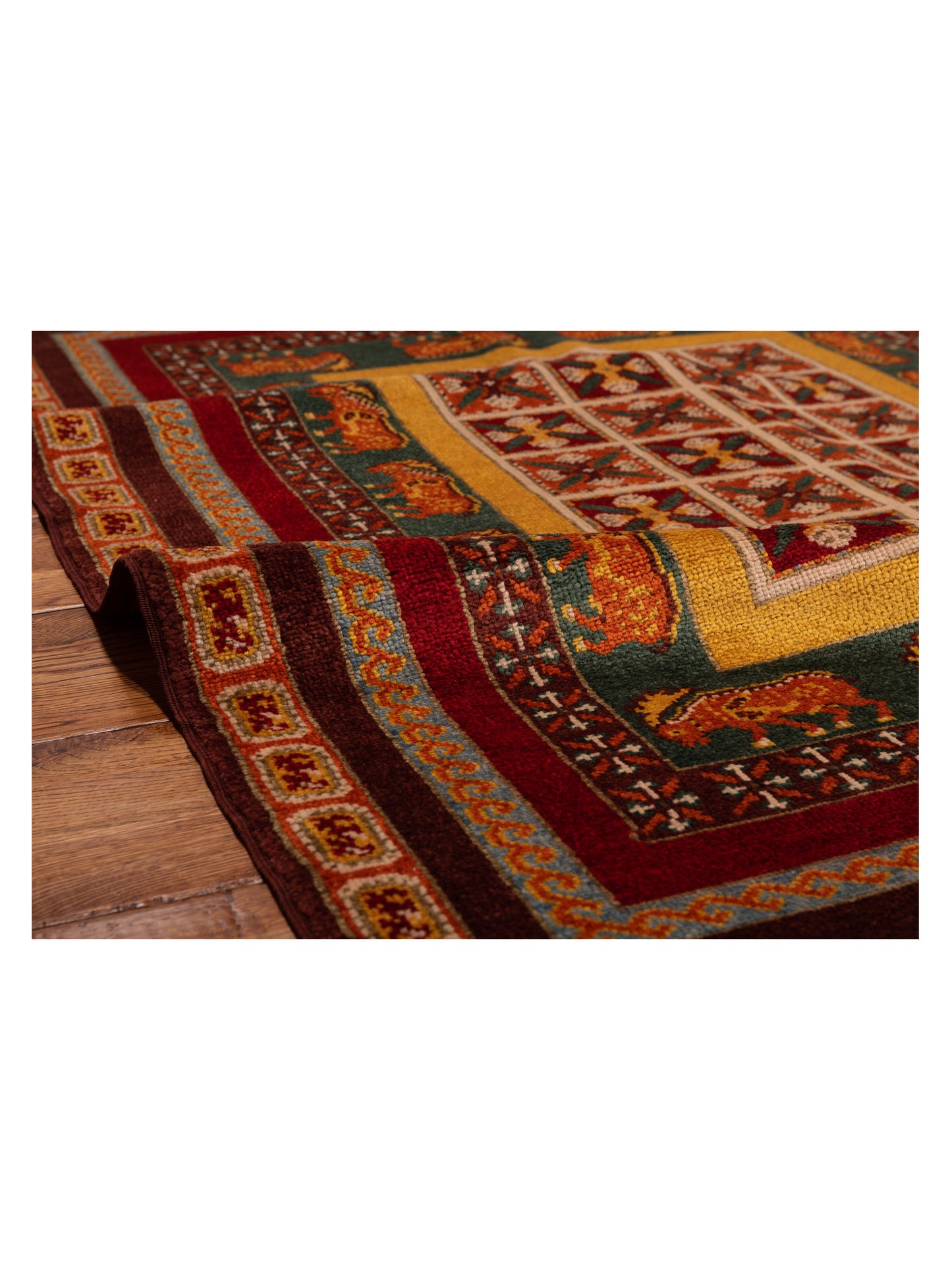 Shawl 129749 Multi 4.3x5.9 Hand Knotted Rug