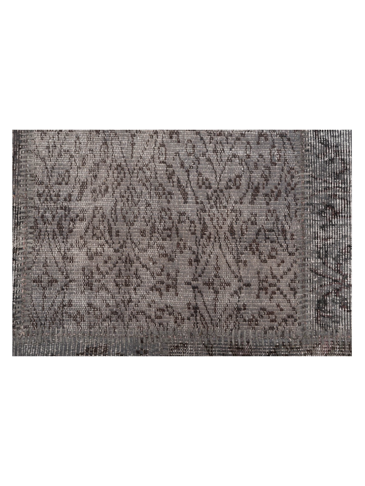 Turkish Vestige Patchwork 129769 Dark Gray 9.1x12.1 Hand Knotted Rug