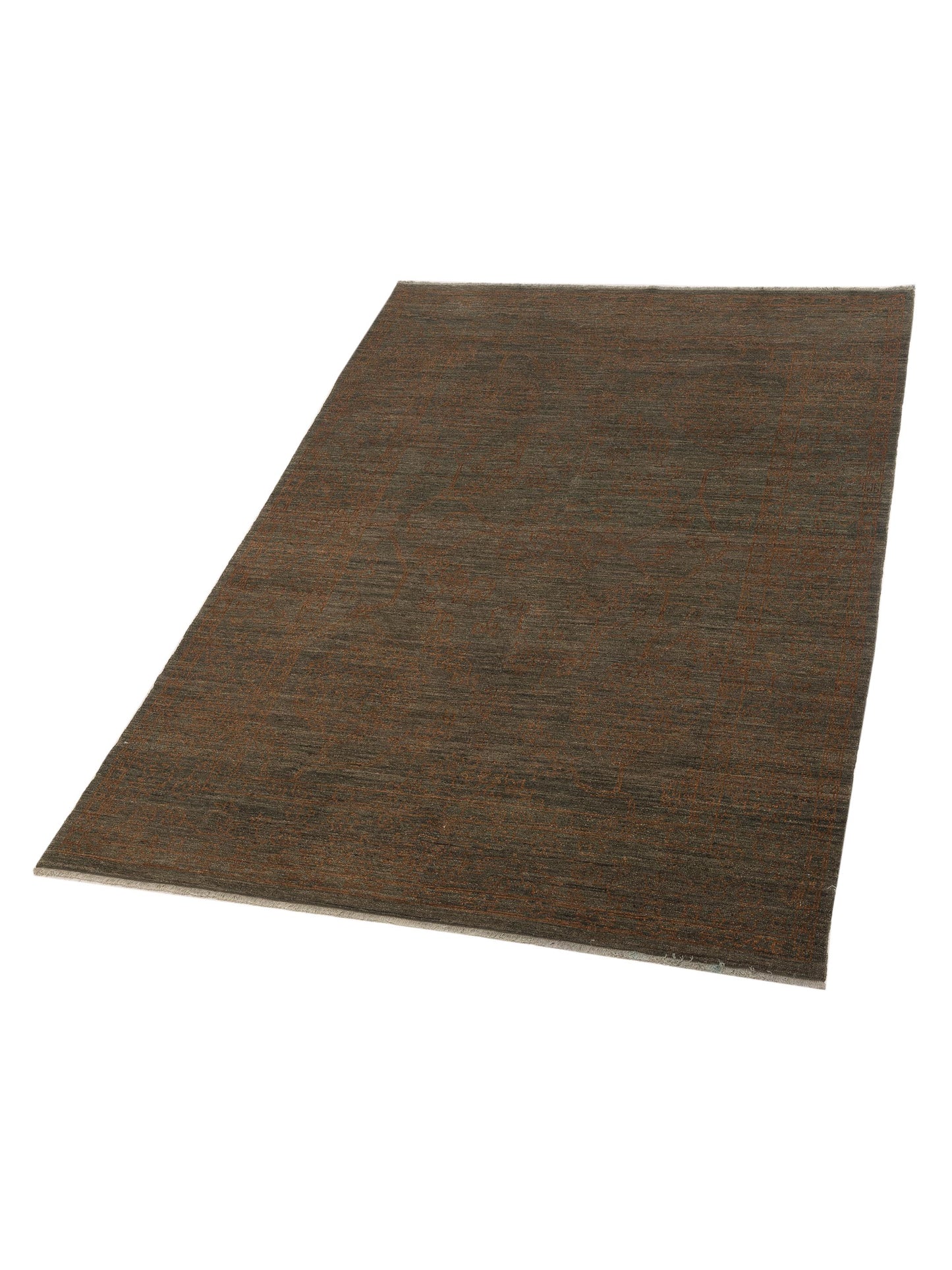 Ceyhan Ruby Teal Green Brown 6.1x8.9 Hand Knotted Rug