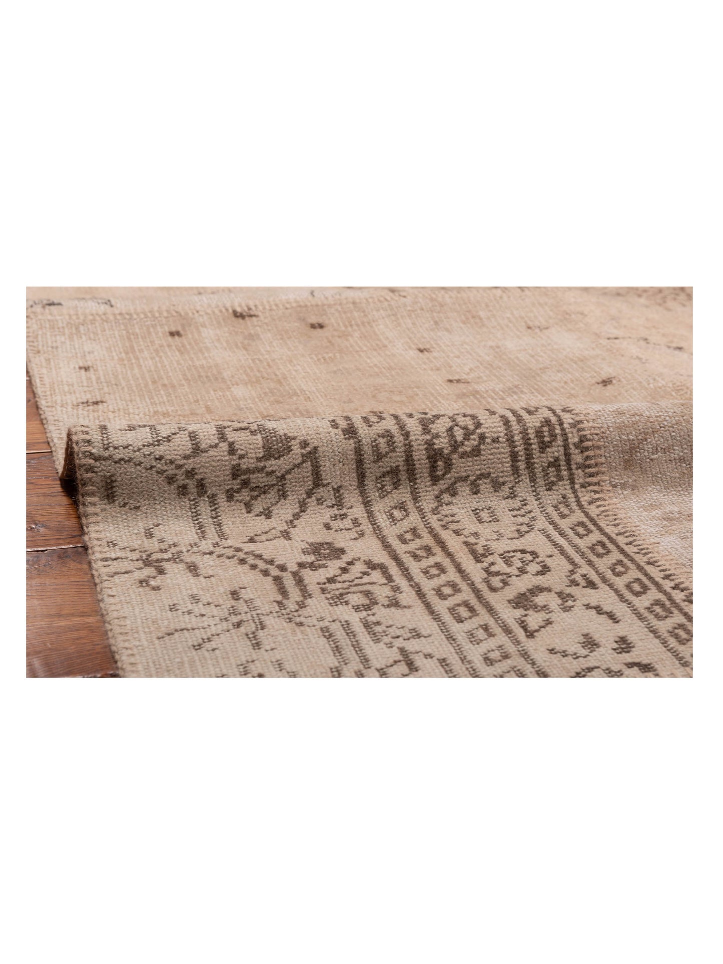 Turkish Vestige Patchwork 129793 Natural 9x12 Hand Knotted Rug
