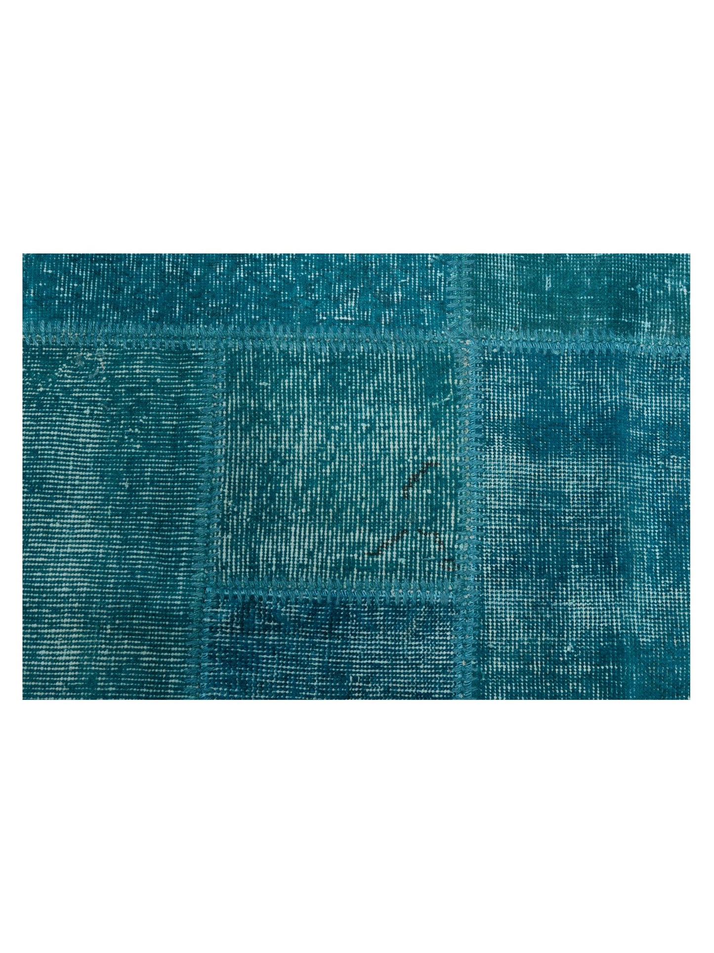 Turkish Vestige Patchwork 129795 Turquoise 9x12 Hand Knotted Rug