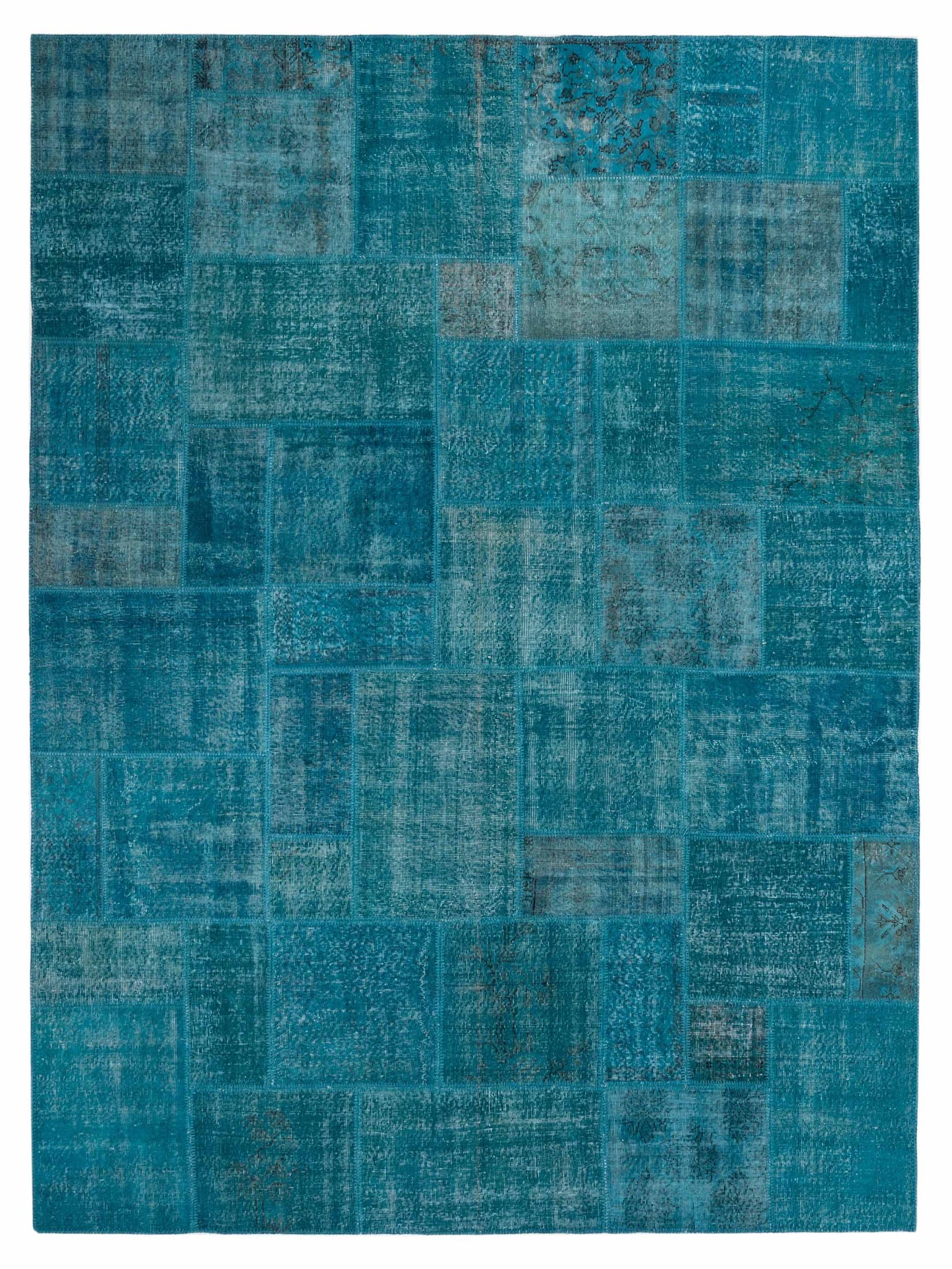 Pasha Turkish Vestige Patchwork Turquoise Contemporary