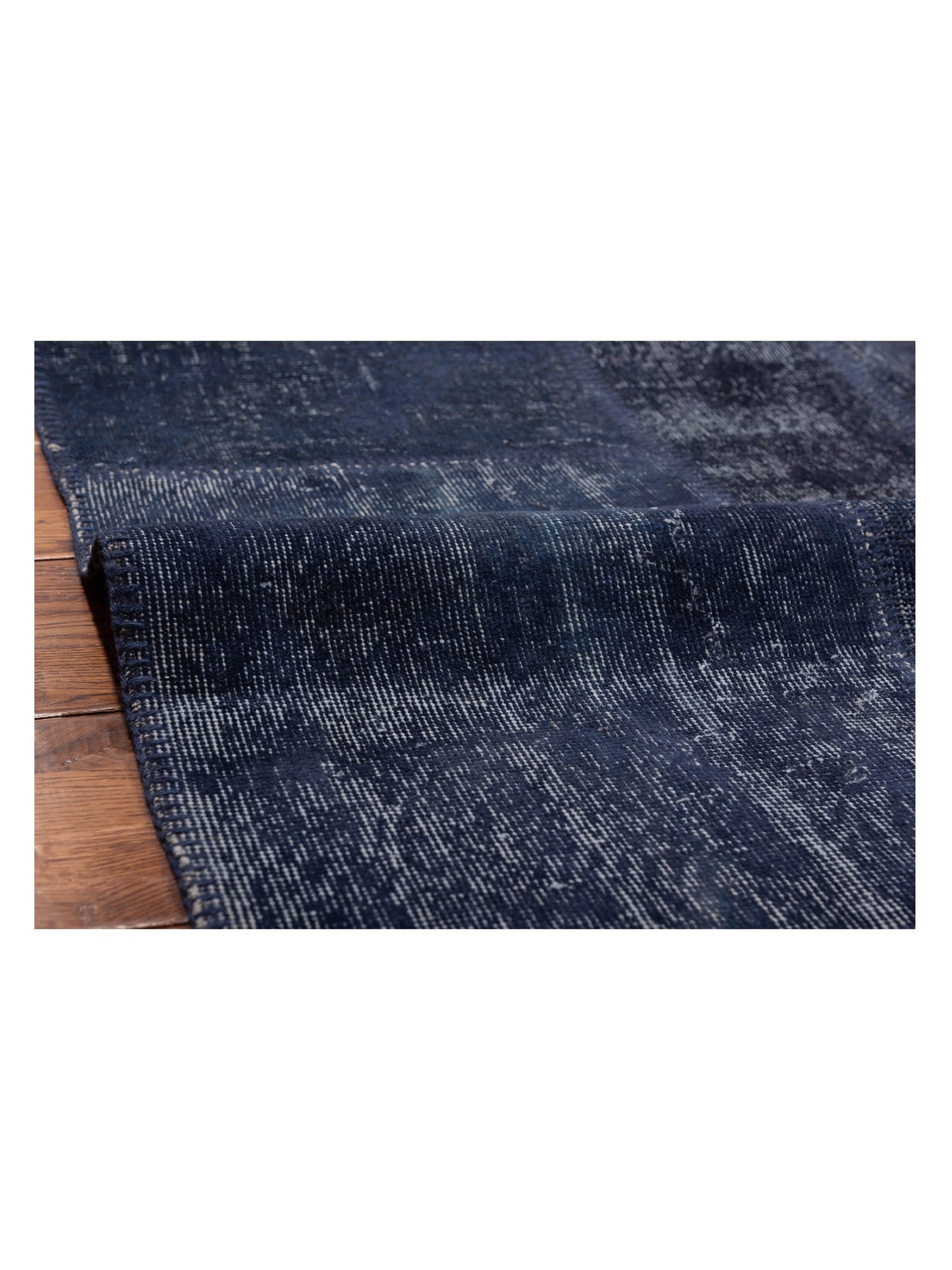 Turkish Vestige Patchwork 129796 Navy 9x12 Hand Knotted Rug
