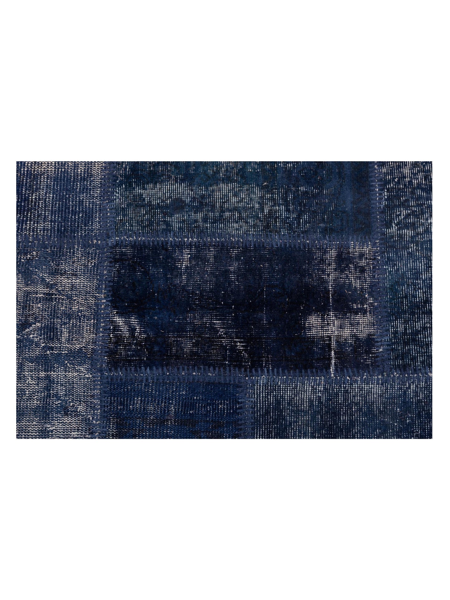 Turkish Vestige Patchwork 129796 Navy 9x12 Hand Knotted Rug