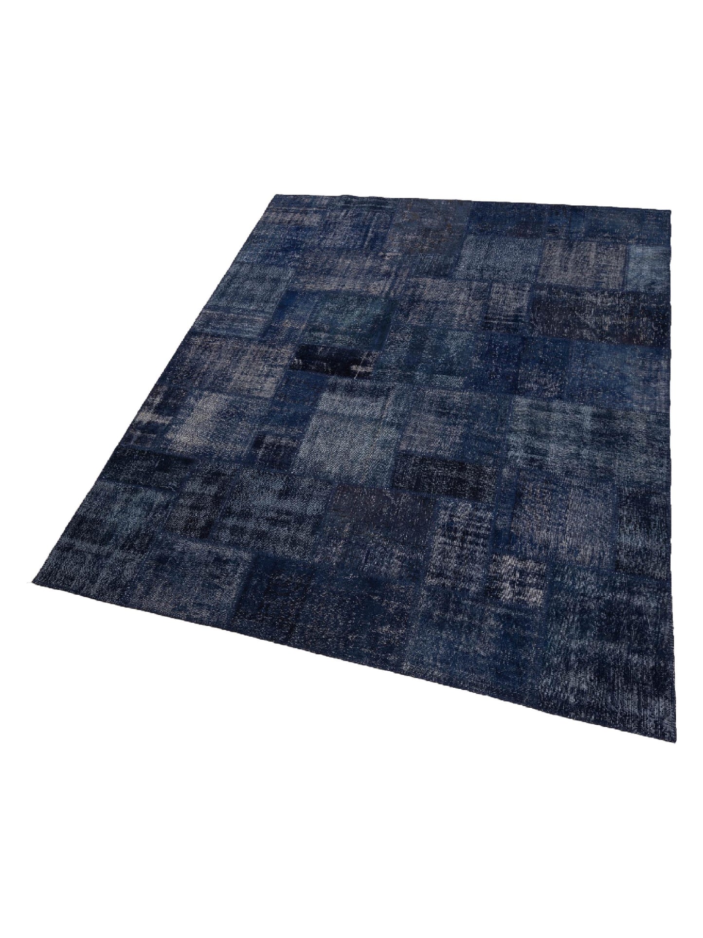 Turkish Vestige Patchwork 129796 Navy 9x12 Hand Knotted Rug