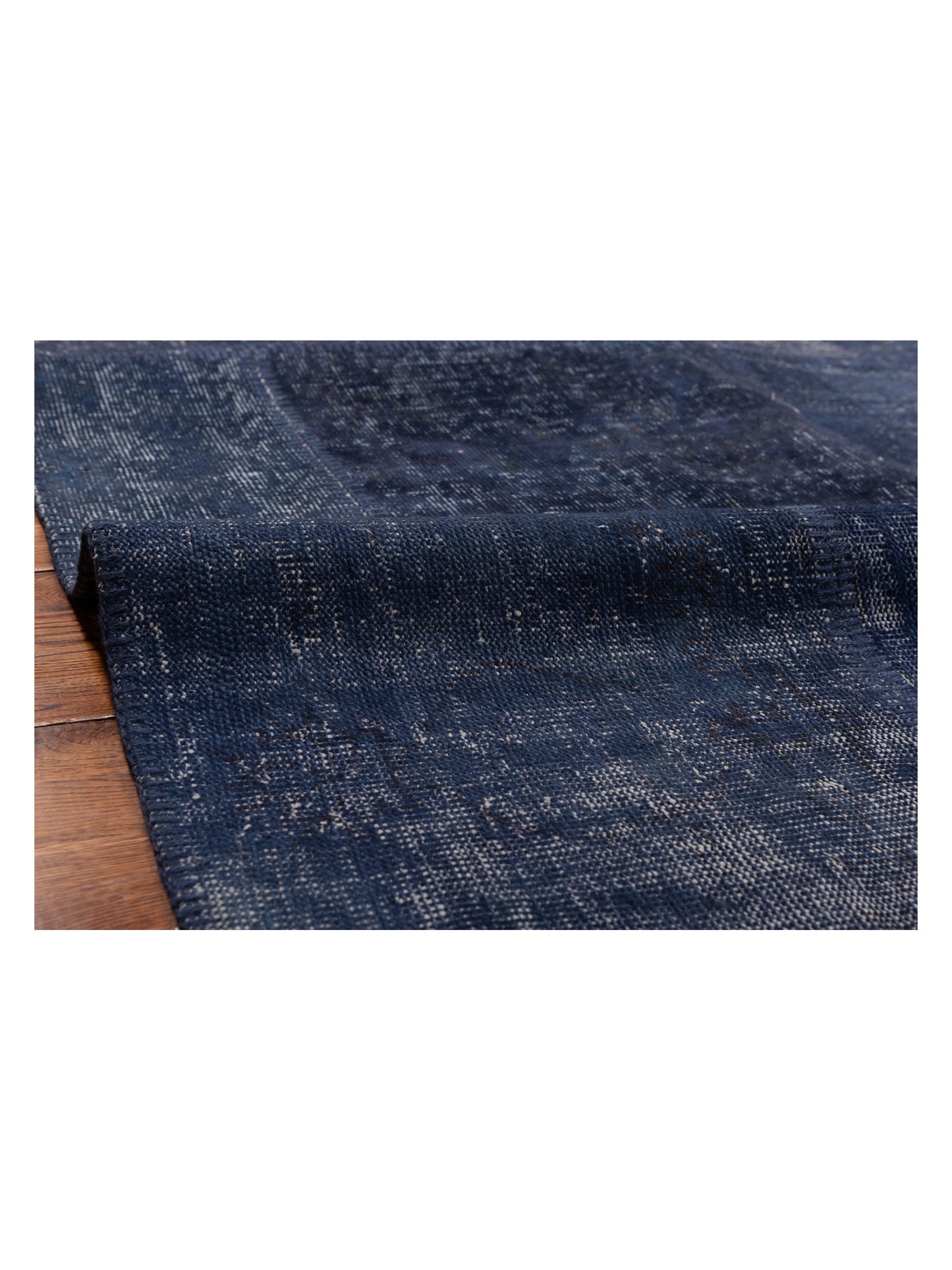 Turkish Vestige Patchwork 129799 Navy 9x12 Hand Knotted Rug