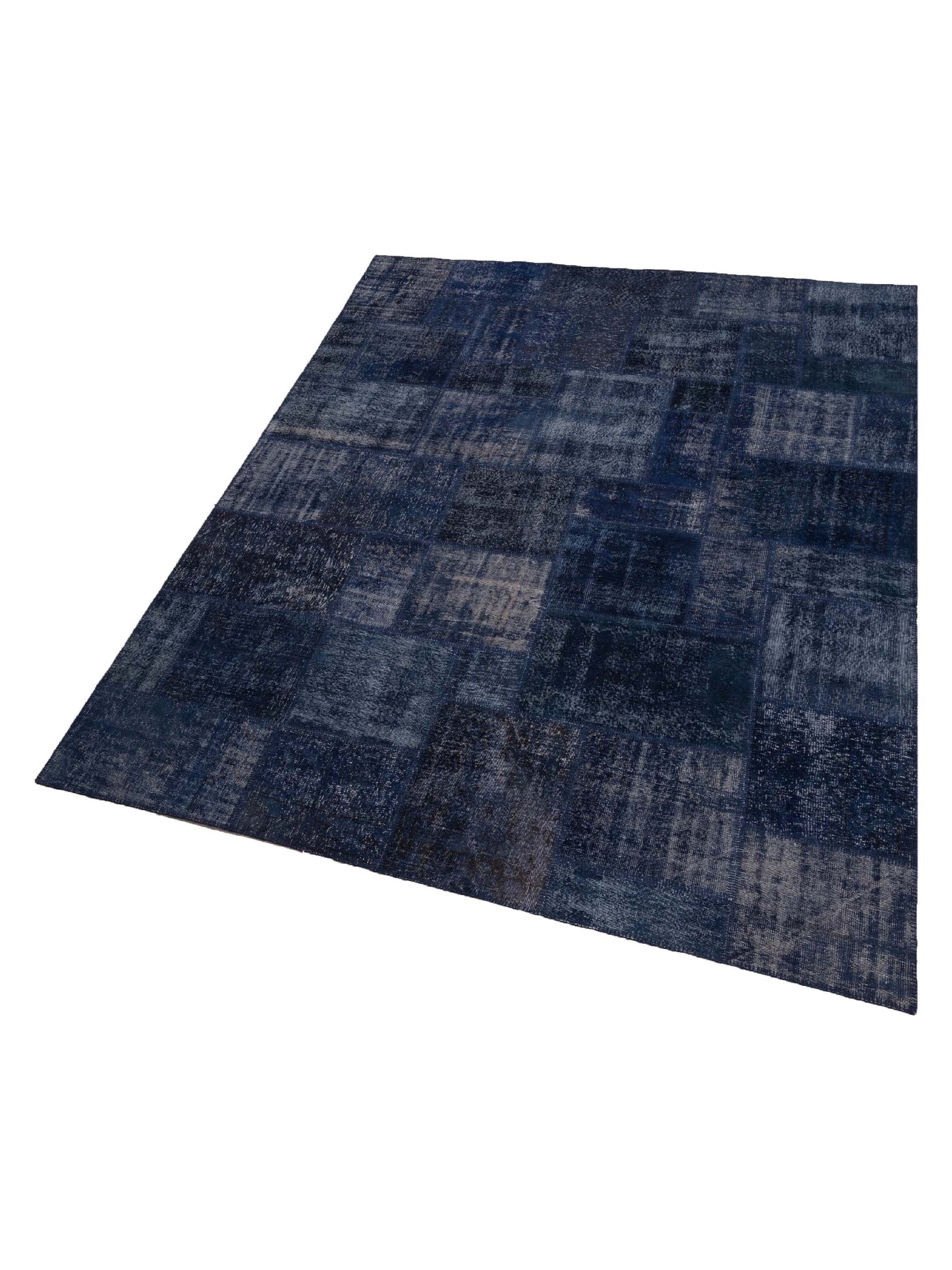 Turkish Vestige Patchwork 129799 Navy 9x12 Hand Knotted Rug