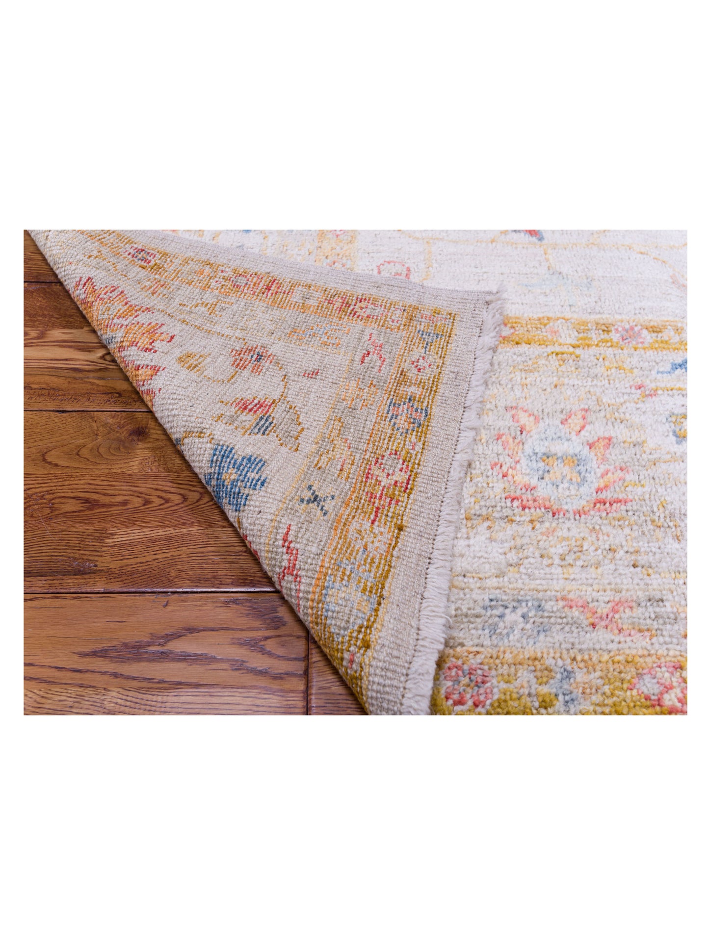 Angora Oushak 129851 Ivory Ivory 10.1x13.8 Hand Knotted Rug