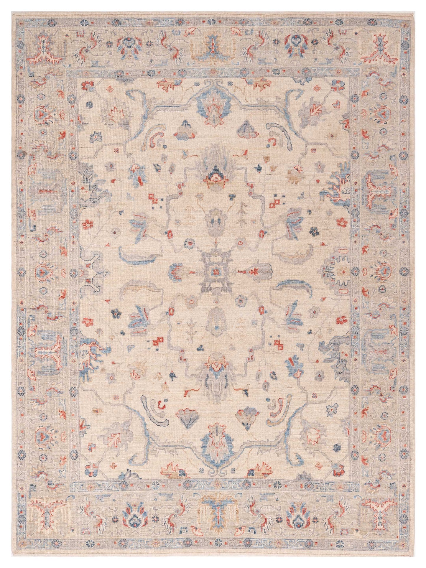 Anadol Angora Oushak  Ivory Silver Traditional