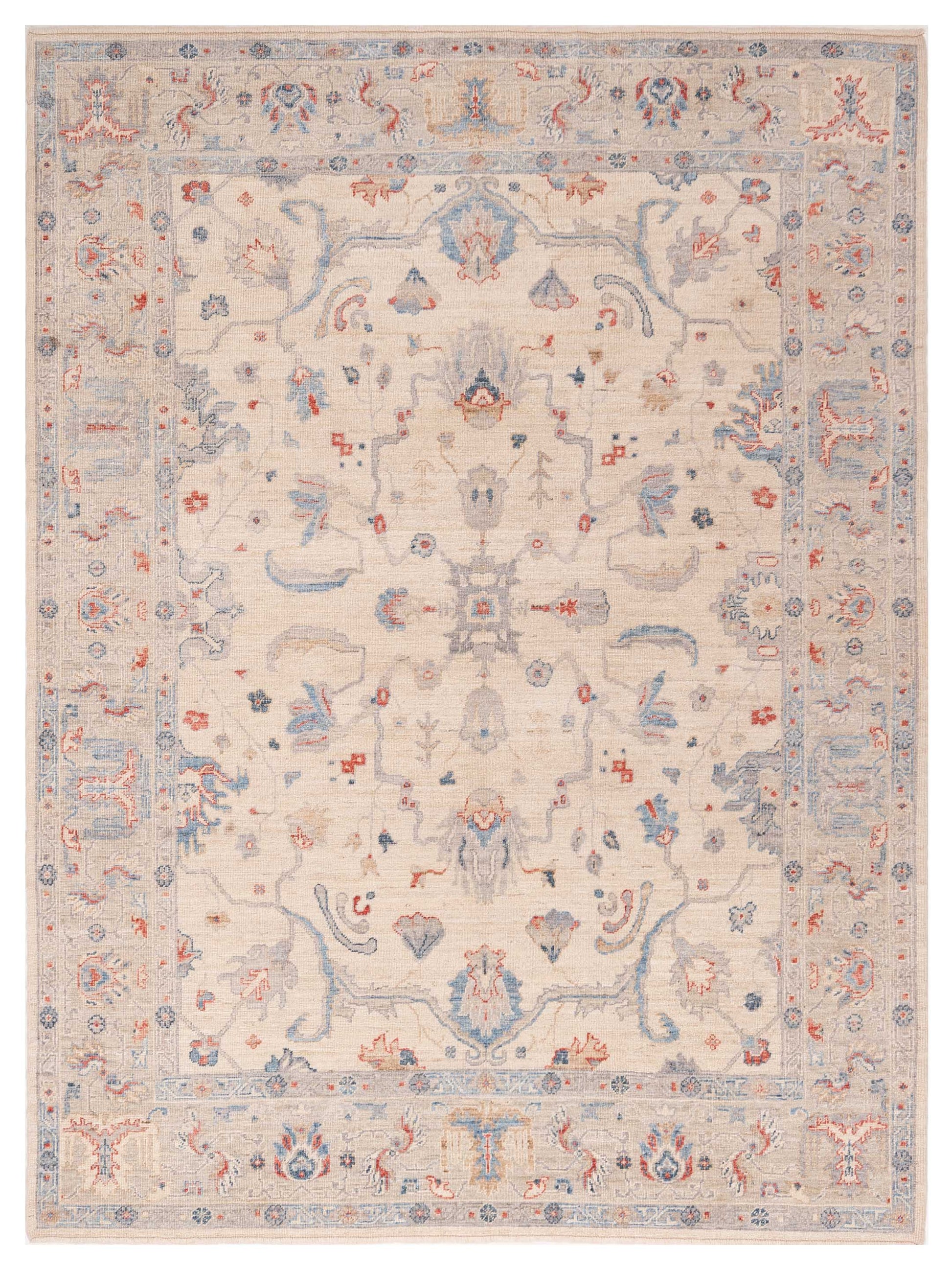 Anadol Angora Oushak  Ivory Silver Traditional