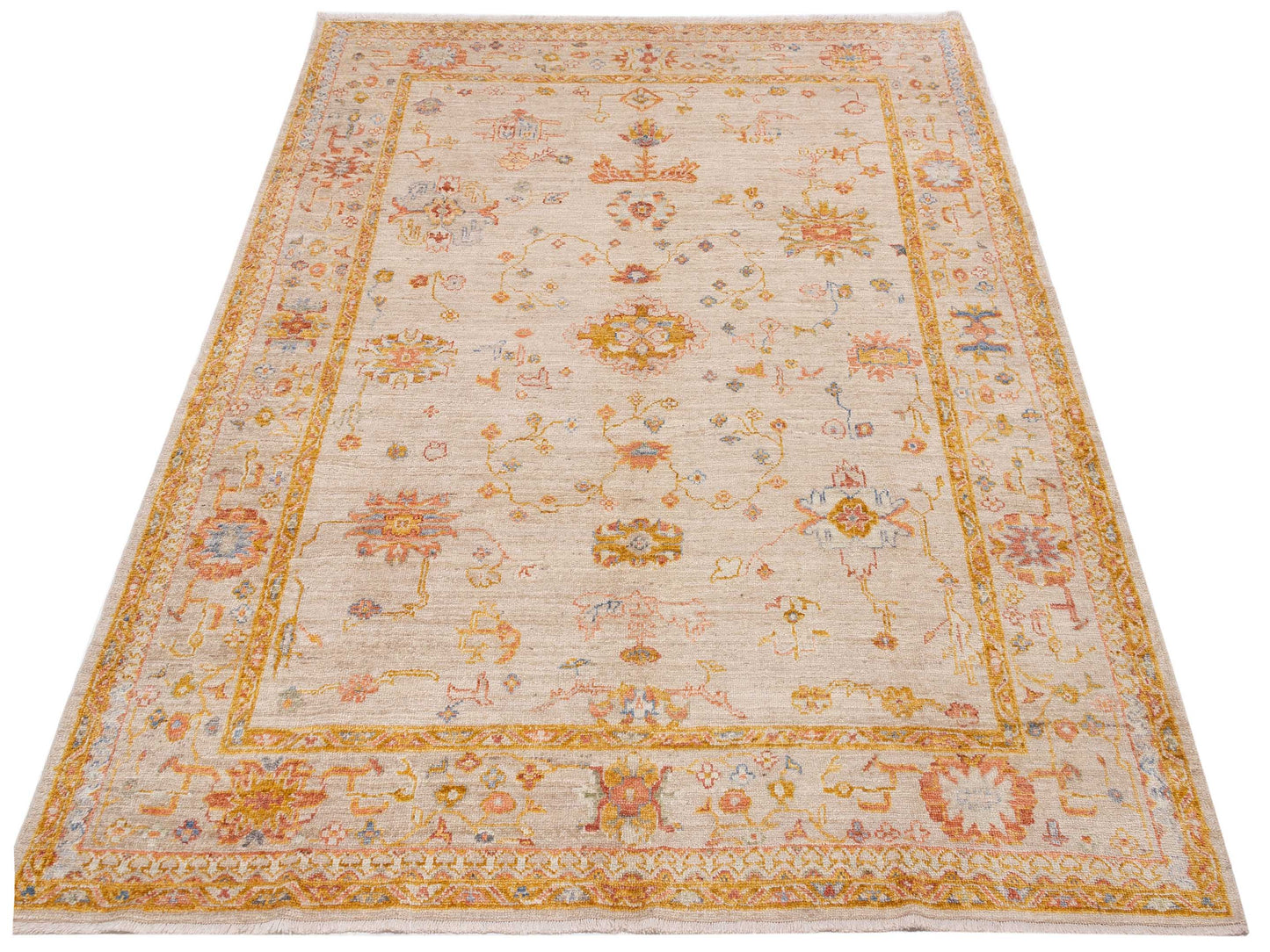 Angora Oushak 129873 Silver Silver 8.9x11 Hand Knotted Rug
