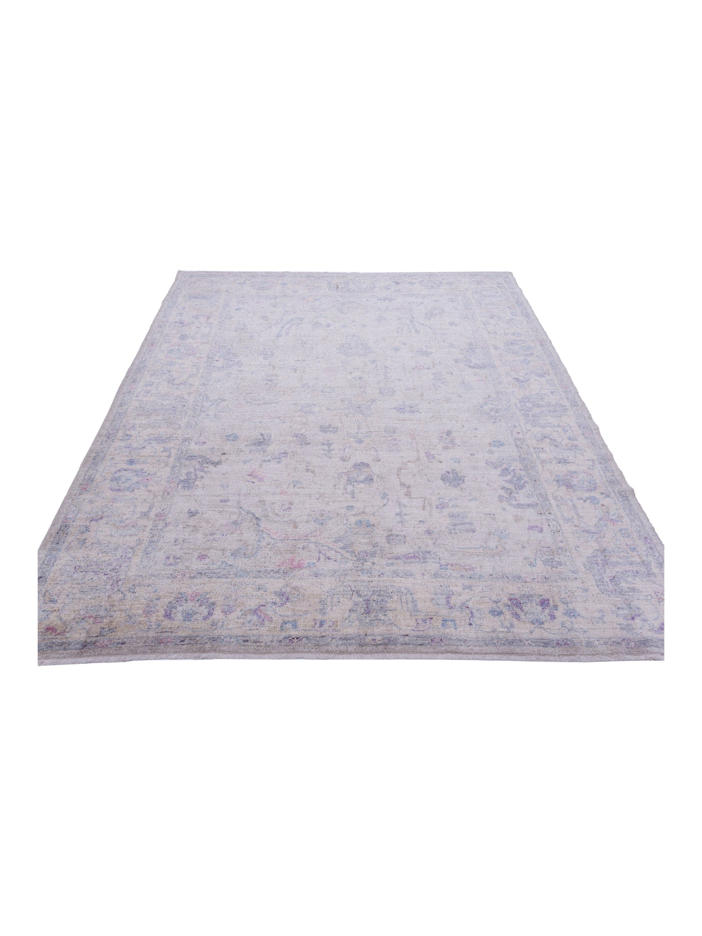 Angora Oushak 129875 Gray Ivory 8.3x9.10 Hand Knotted Rug