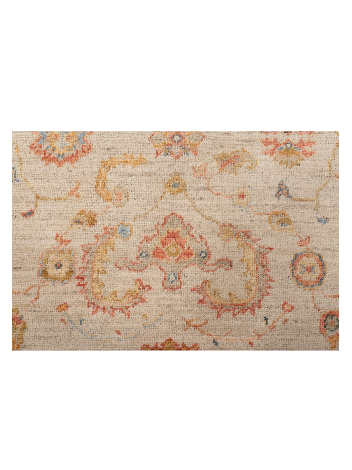 Angora Oushak 129879 Ivory Ivory 6x14.1 Hand Knotted Rug